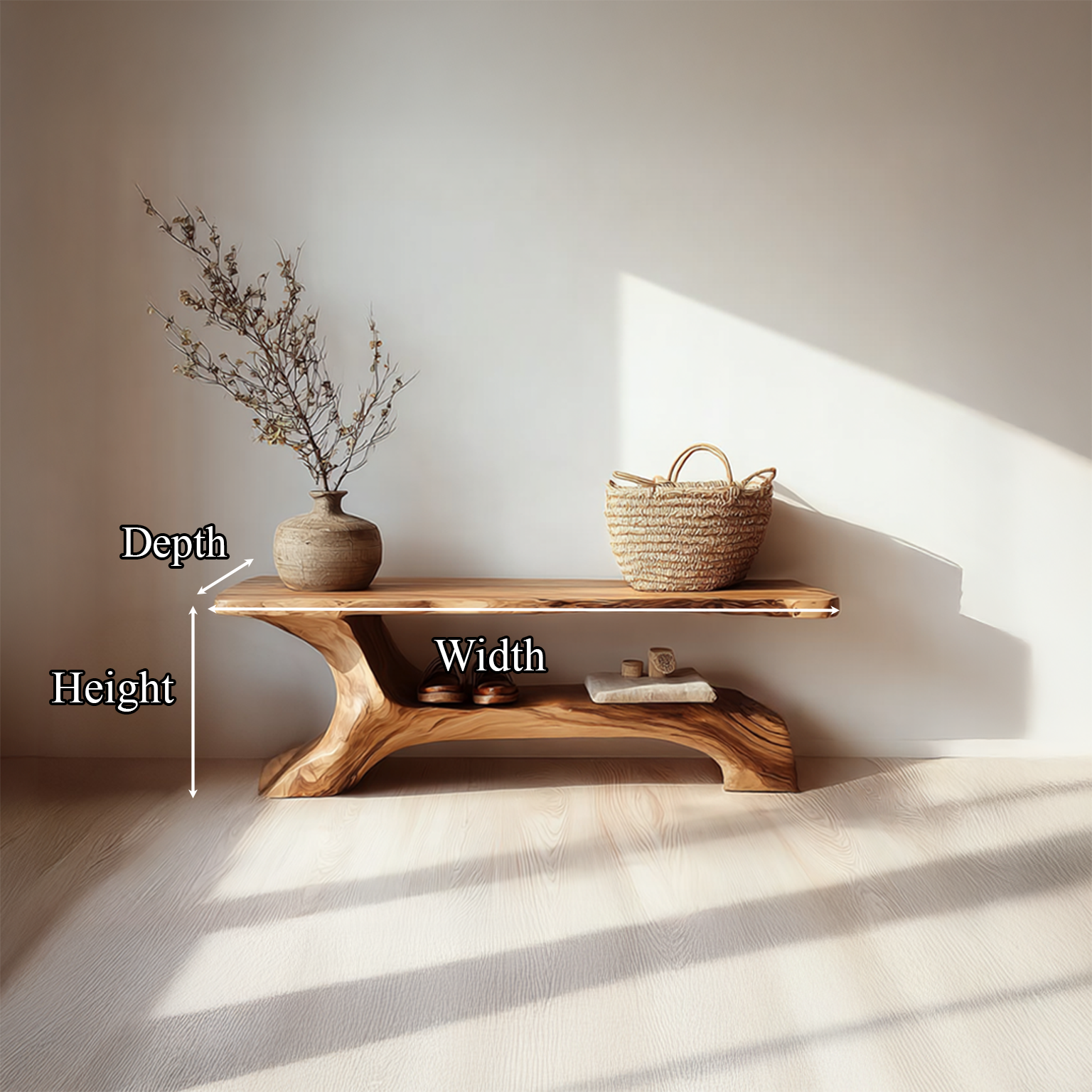 Rustic Shoe Bench Hallway Living Room Entryway SINLSASB034