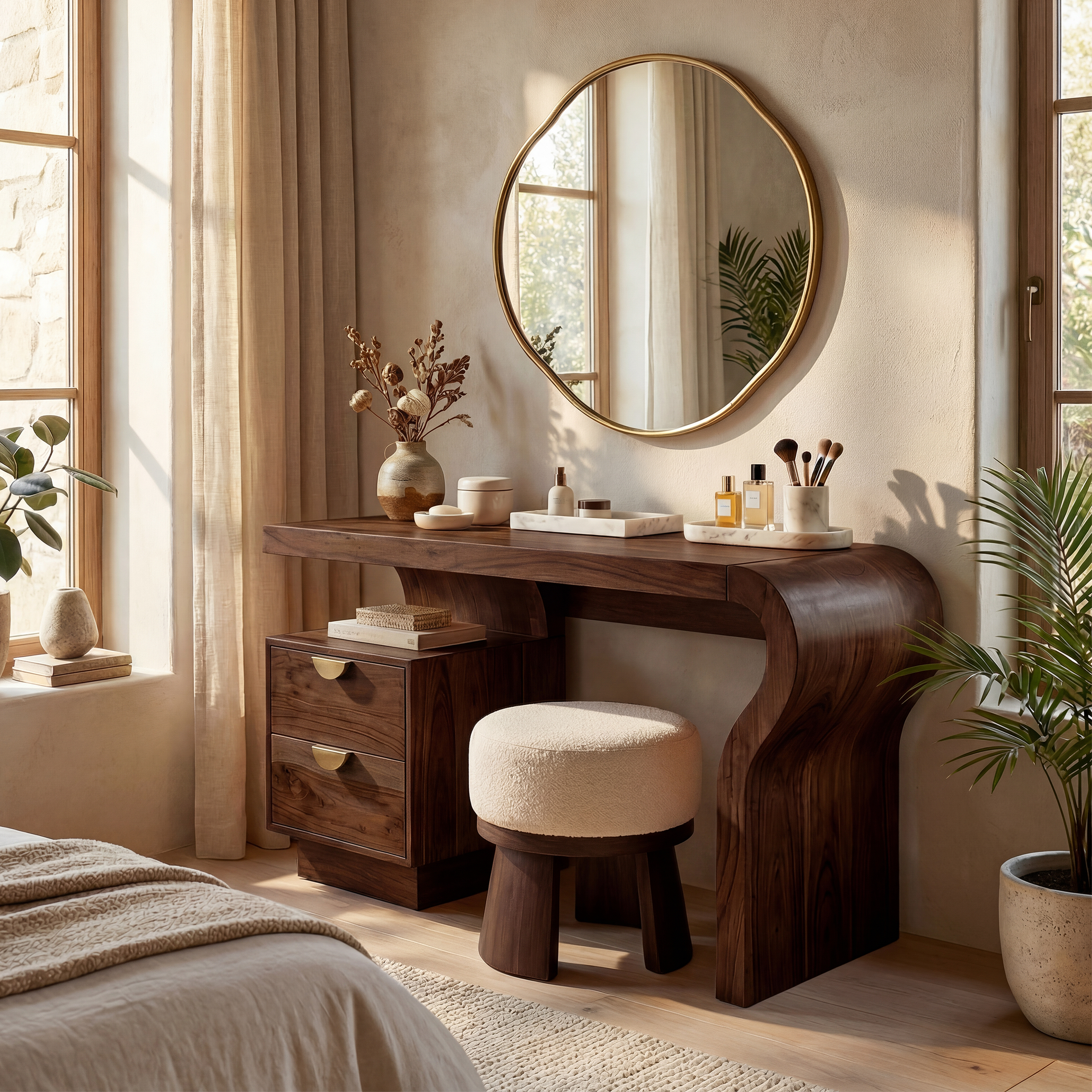 Minimalist Vanity Table Walk In Closet Makeup Area Personal Space SILDTTRMV015