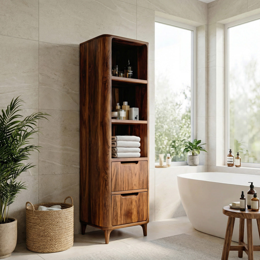 Tall Bathroom Cabinet With Five Tiers For Modern Bathroom RTTHHNBRC030