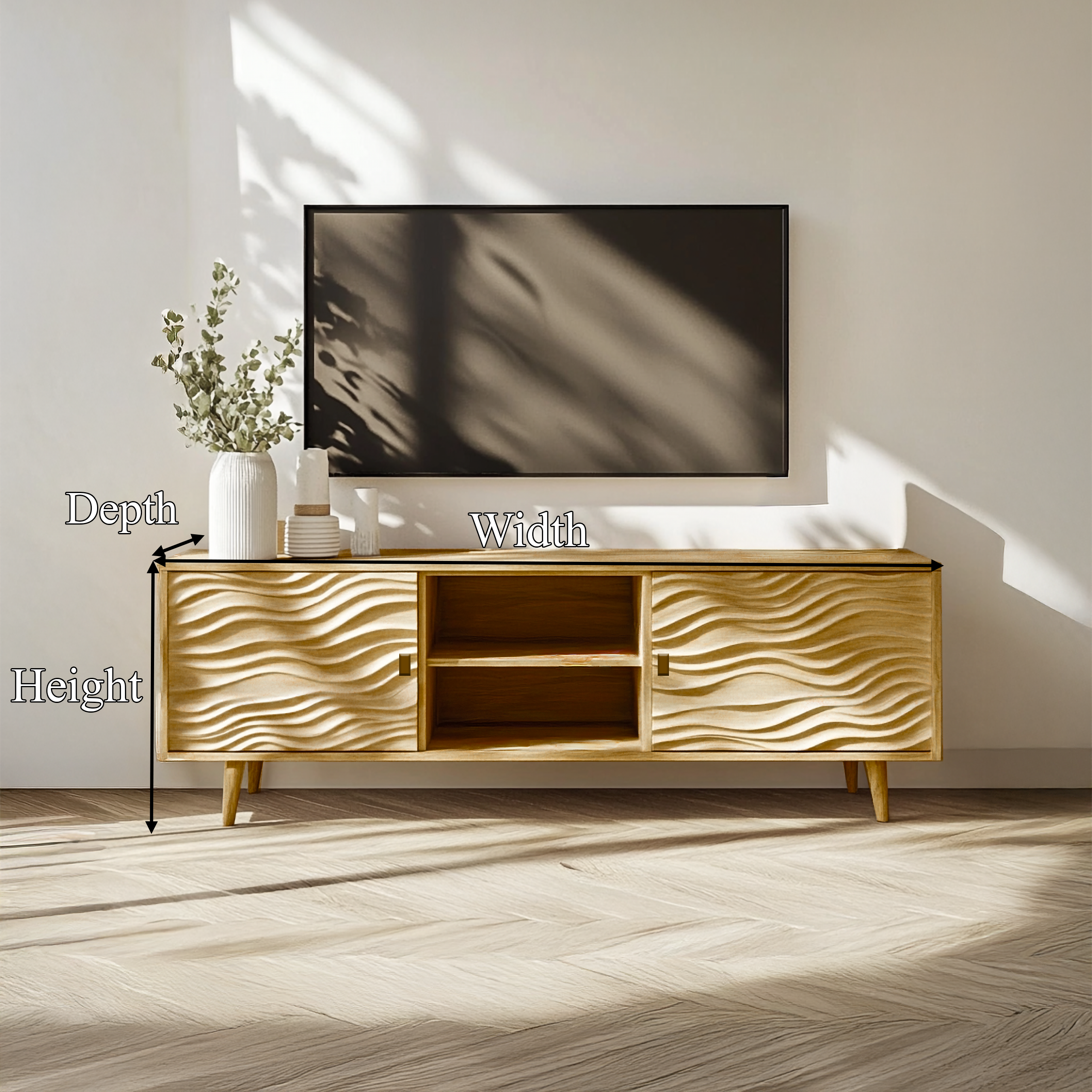 Scandinavian Natural TV Stand Living Room And Cozy Room SINLSASC343