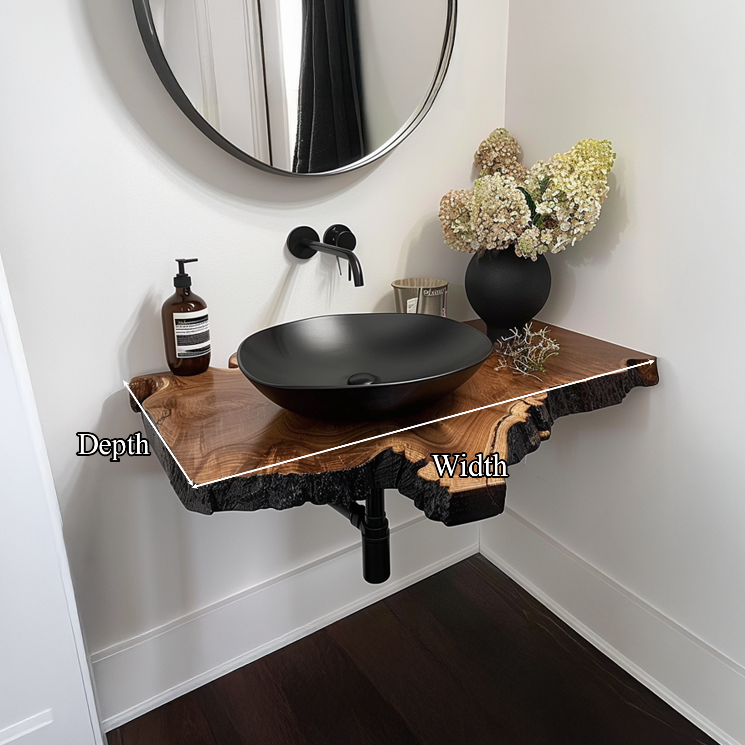 Rustic Floating Vanity Bathroom SINLSABRV060