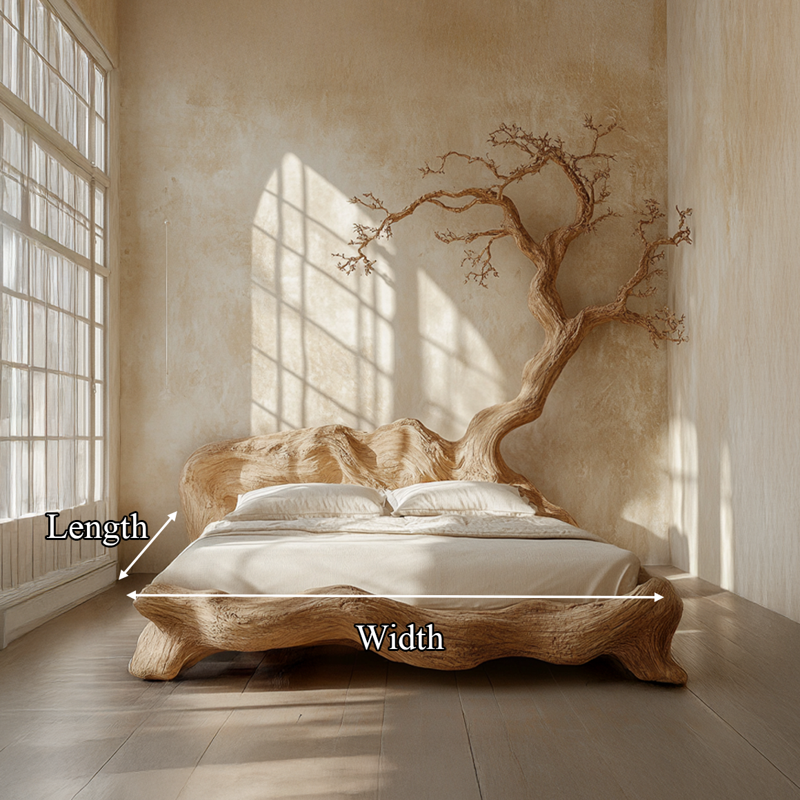 Rustic Organic Tree Branch Bed Contemporary Bedroom SINLSAWB072