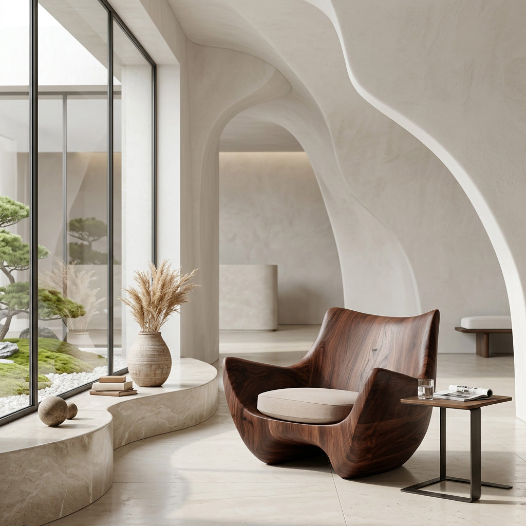 Organic Natural Wood Chair For Living Room RTTHHNCHR152