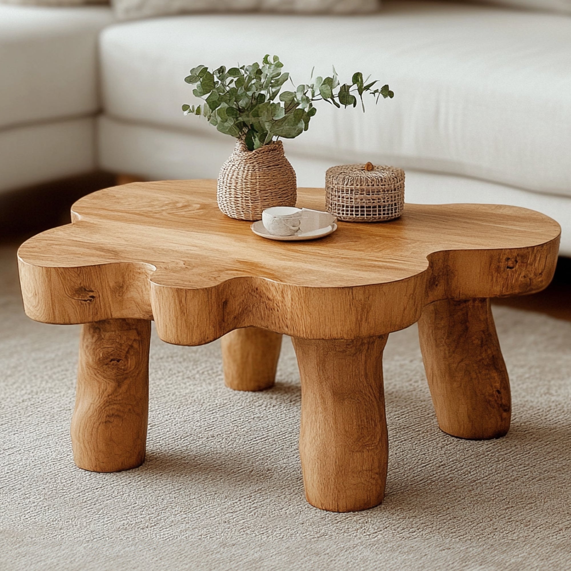 Rustic Living Edge Coffee Table For Cozy Interiors SILDTCF003