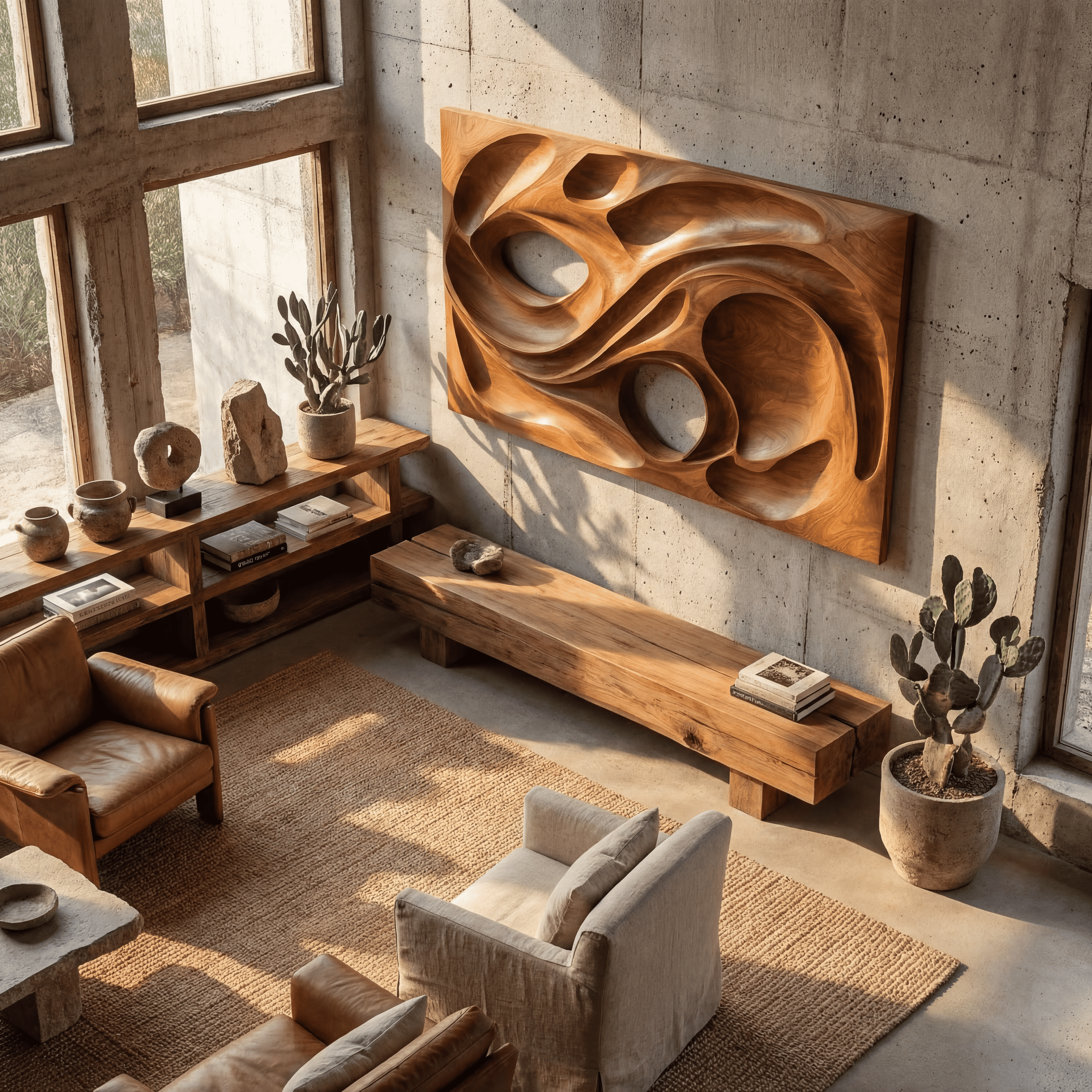 Scandinavian Embossed Wall Panel Decor For Dining Area SILDTTNWA085