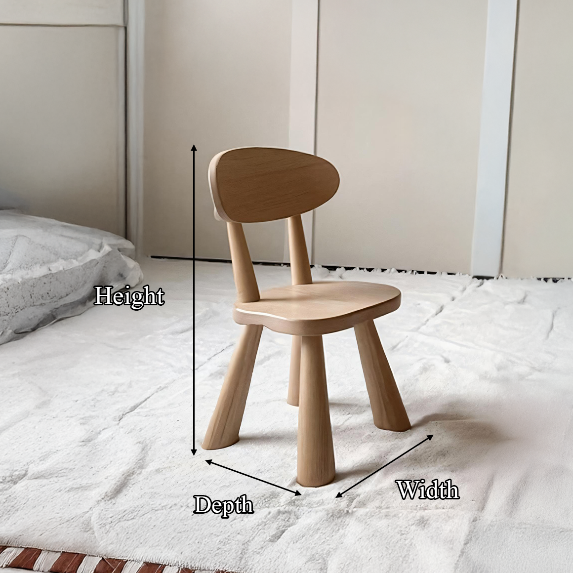 Scandinavian Minimal Kids Chair Bedroom Or Playroom SINLSAWC022