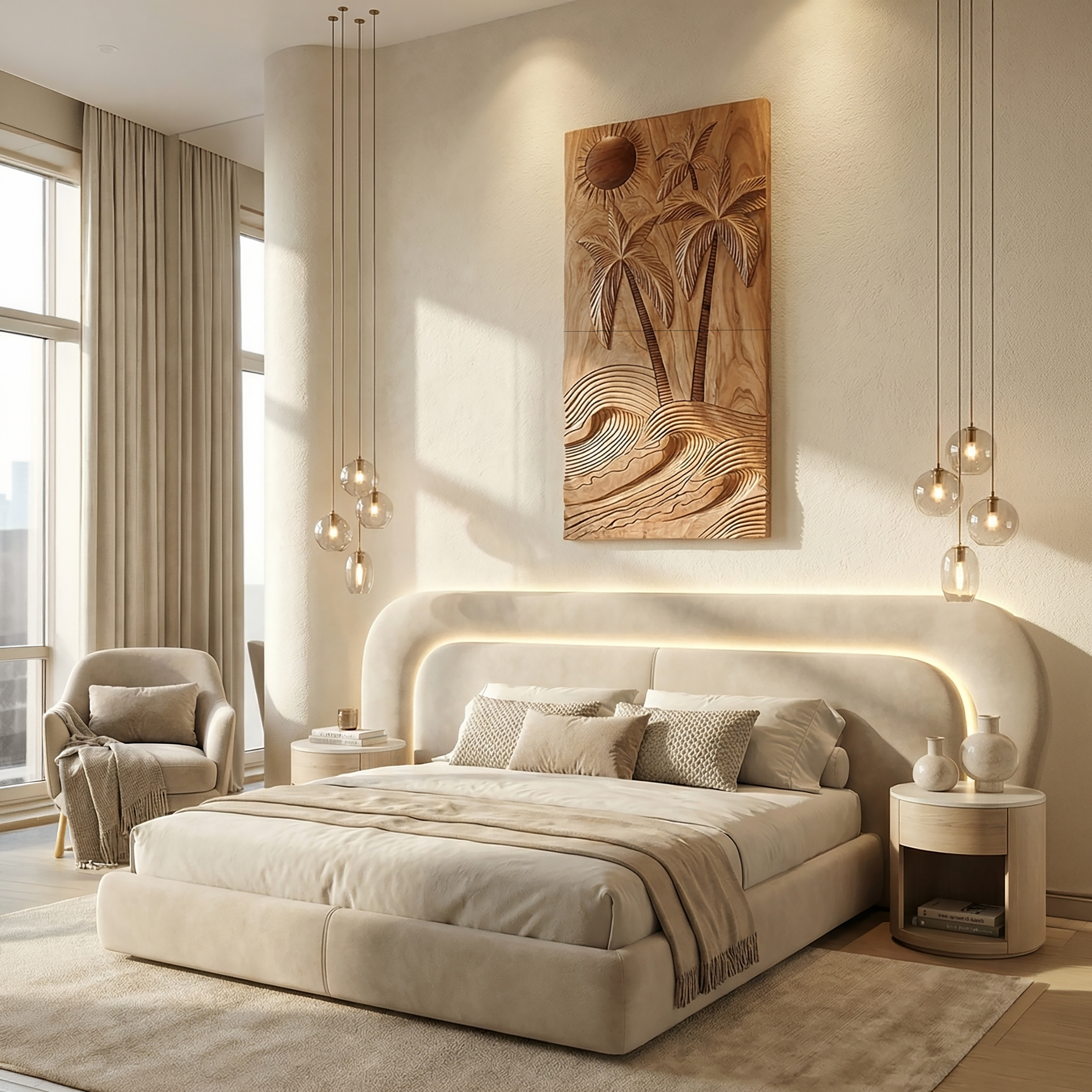 Large Coastal Wave Wood Wall Art For Contemporary Interior Design SILDTTRWA066