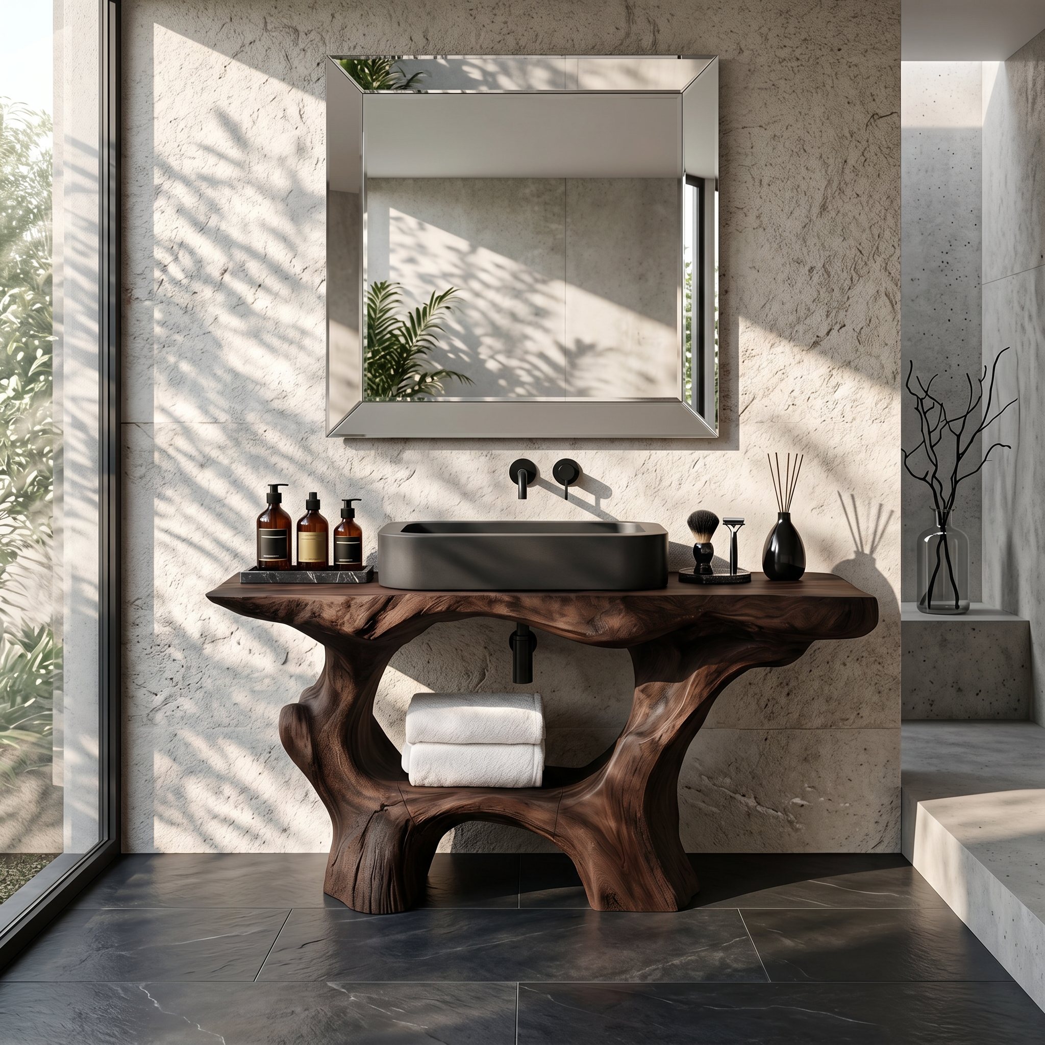 Farmhouse Solid Wood Vanity For Rustic Bathroom SILDTTRBRV001