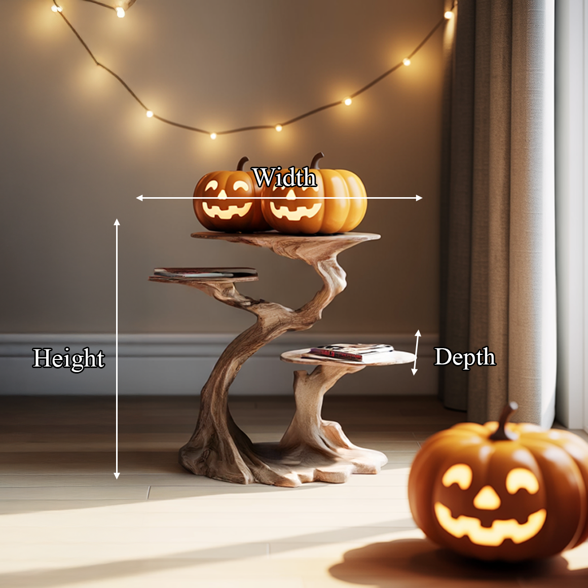 Rustic Branch End Table Bedroom Halloween SINLSAHW024