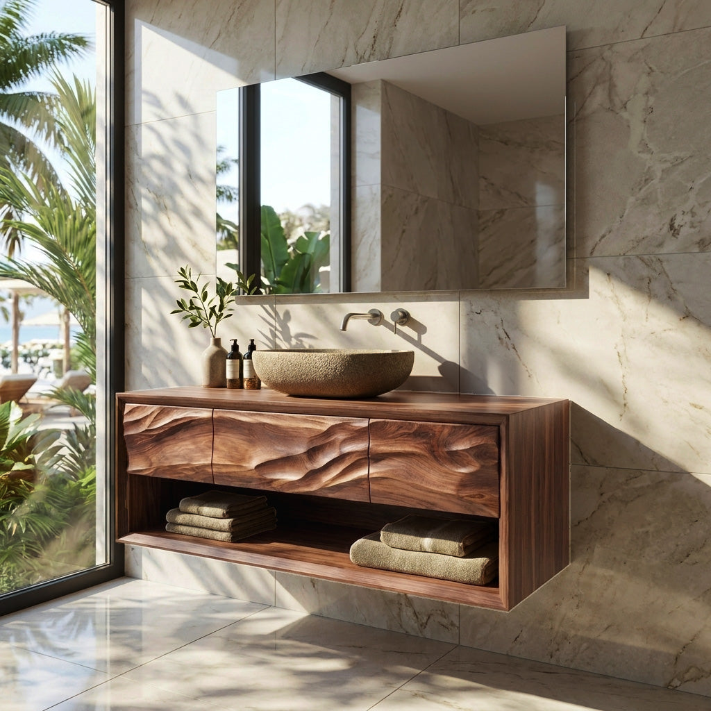 Modern Wooden Bathroom Vanity For Bathroom Storage RTTHHNBRV021