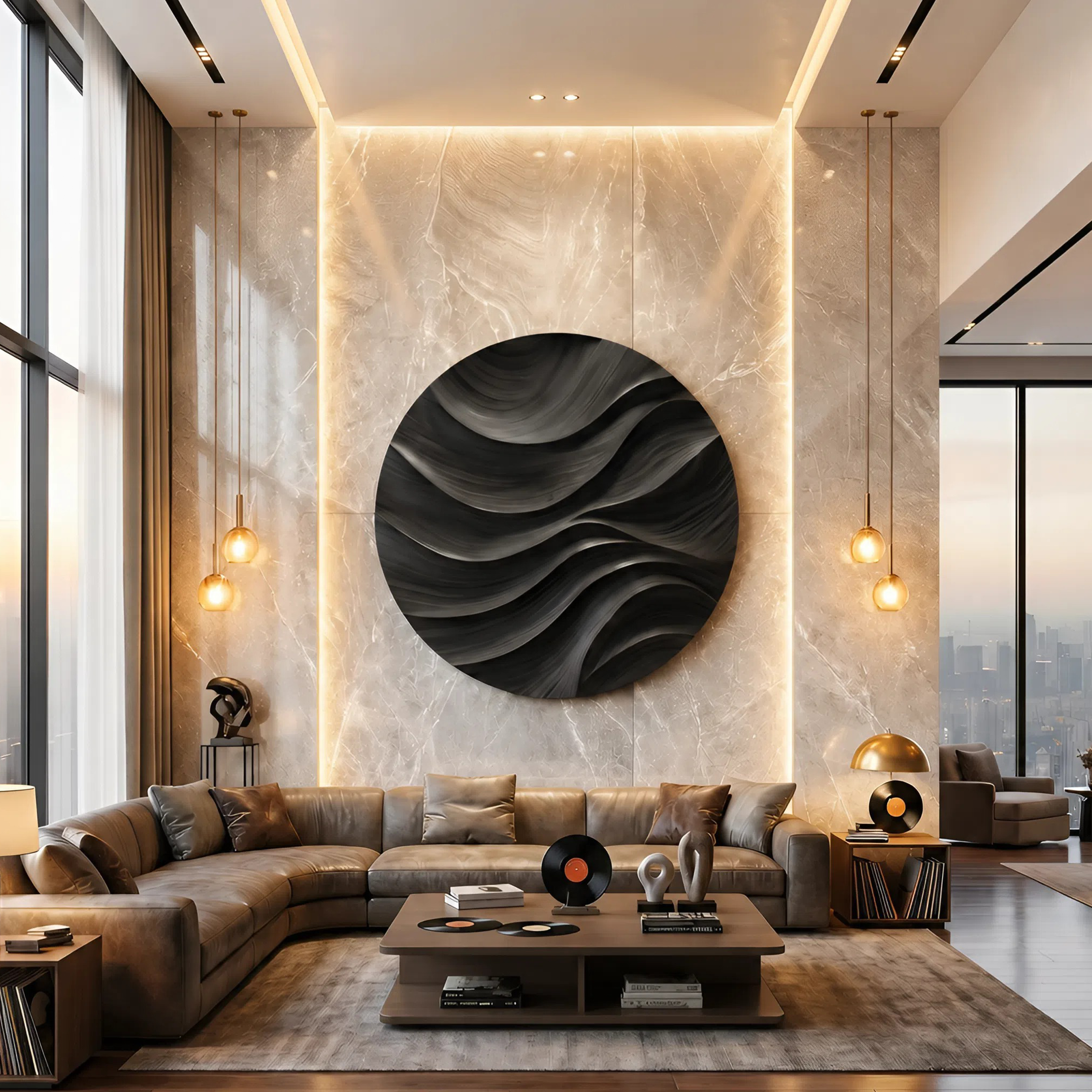 Mid Century Abstract Wall Decor For Resort Interior Space SILDTTNWA120