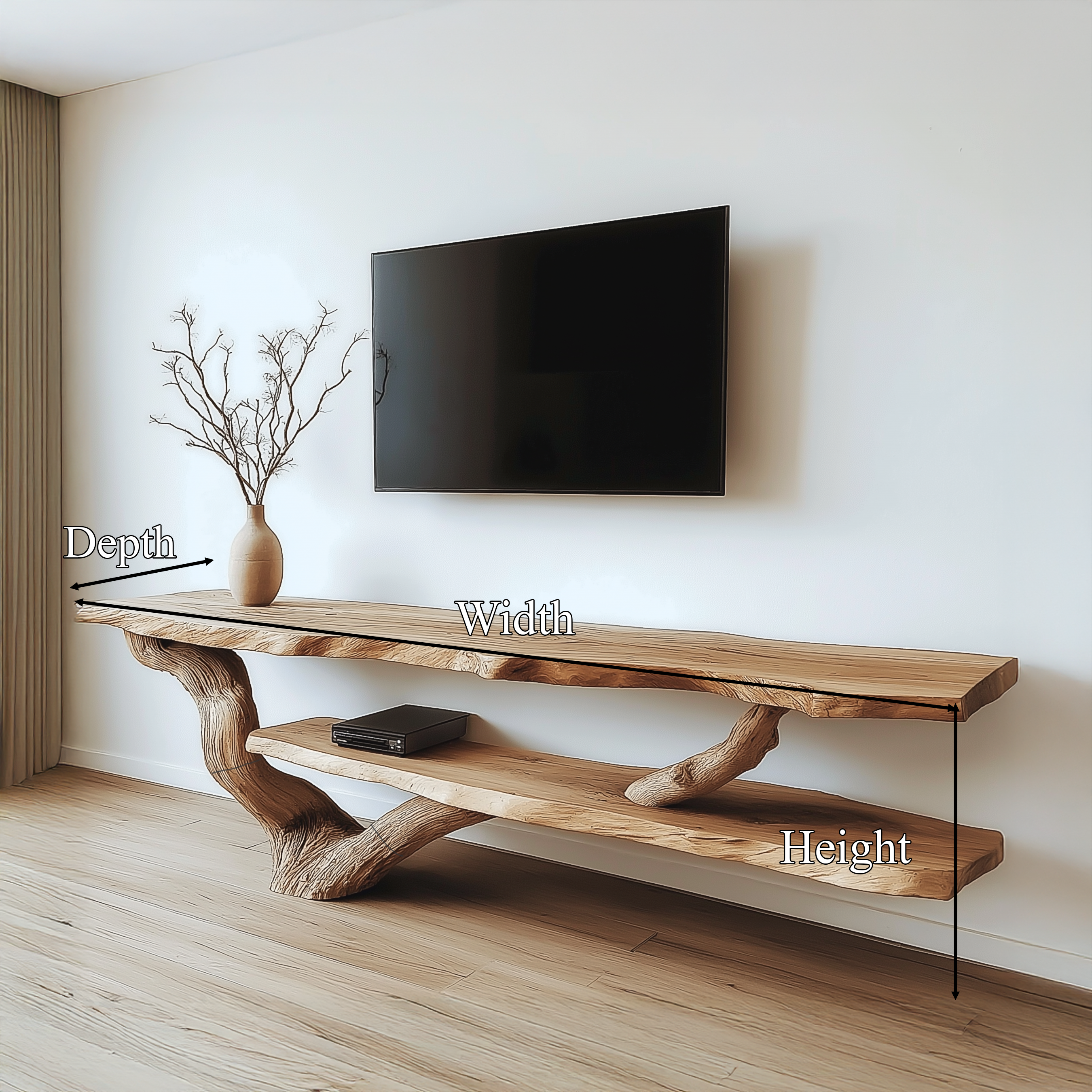 Rustic Live Edge Console Table Living Entryway SINLSATB186