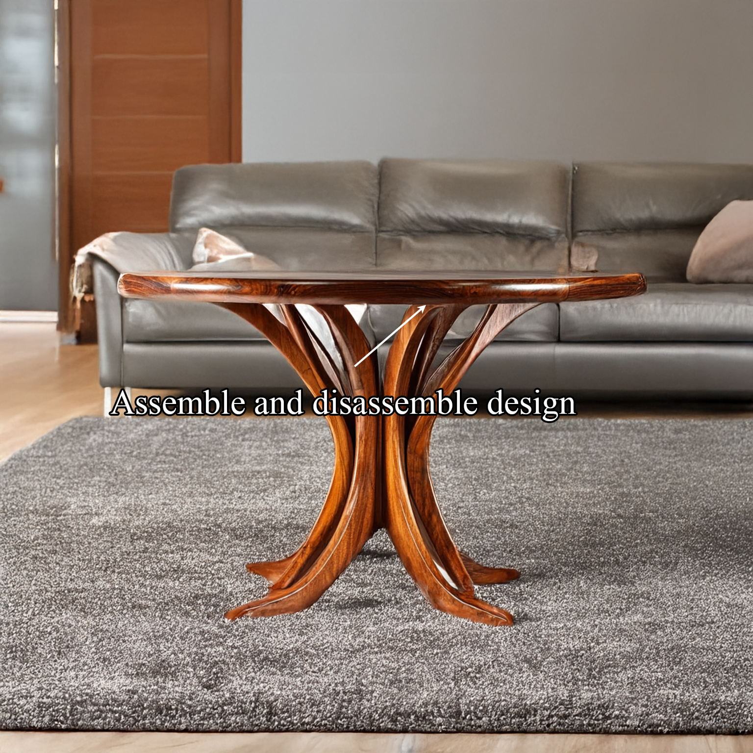 Live Edge Coffee Table Rustic Wood Home Decor Gift SINLSACF023