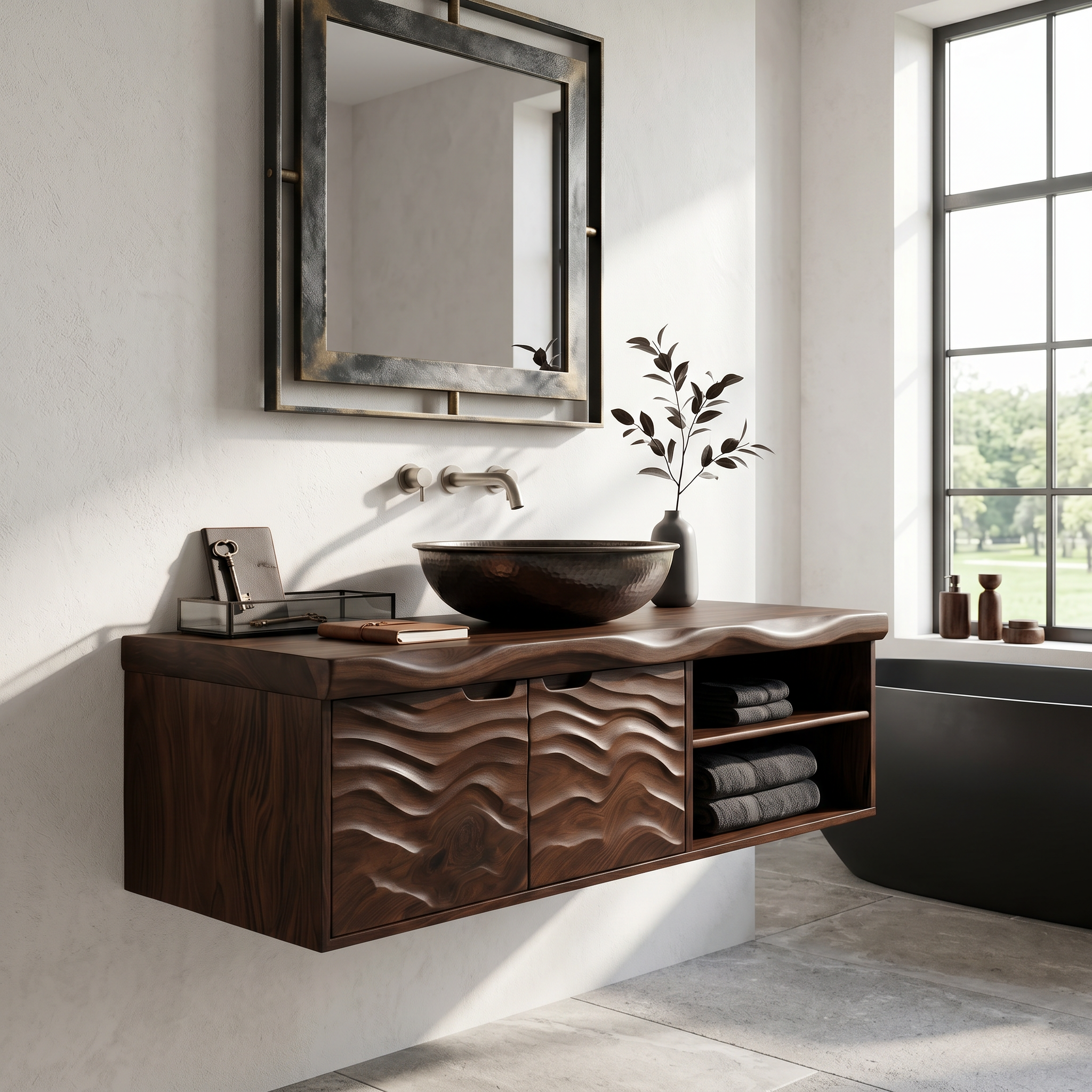 Contemporary Bath Cabinet Elegant Master Bathroom SILDTTRBRV192