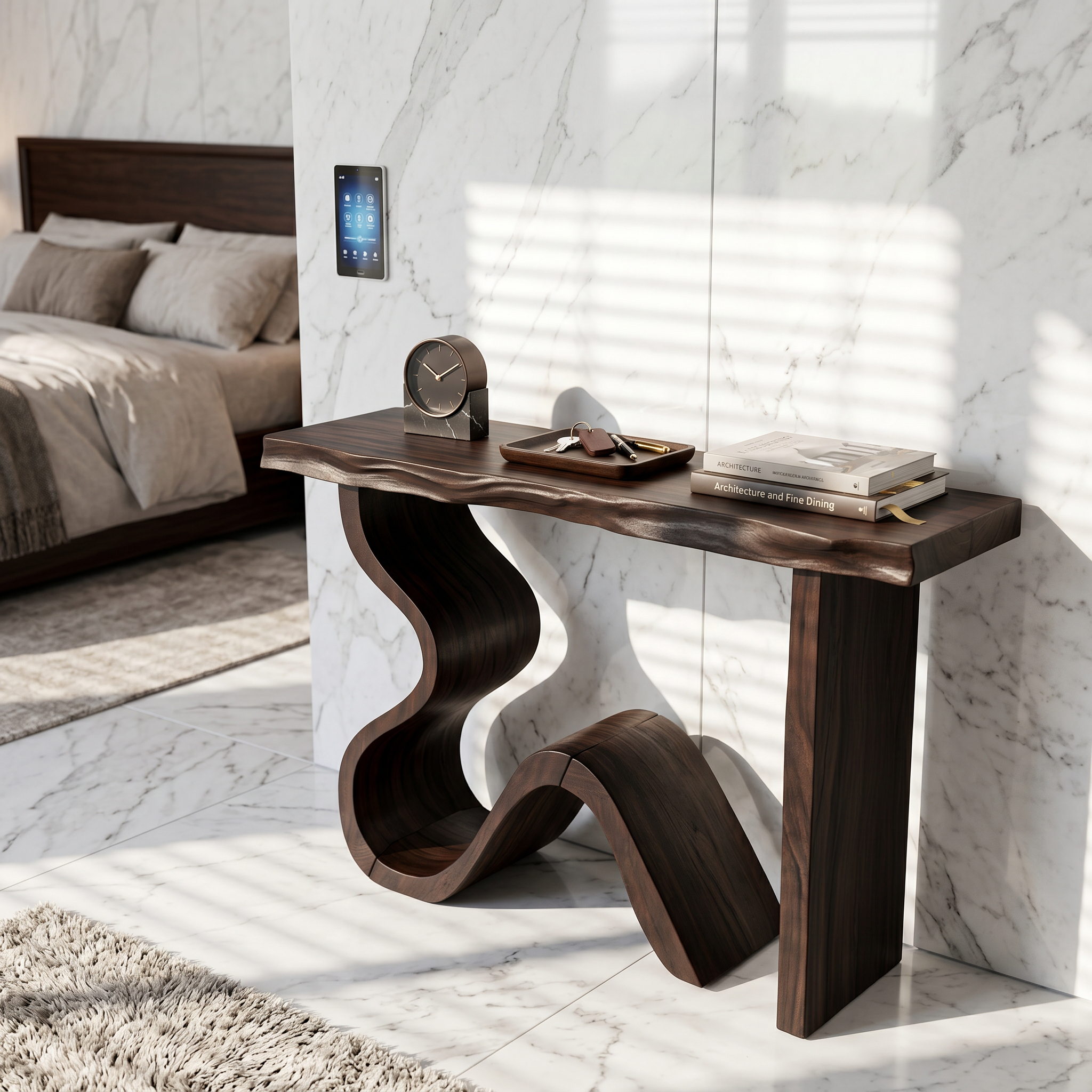 Luxury Wood Foyer Table For Marble Interior Design SILDTTRCS057