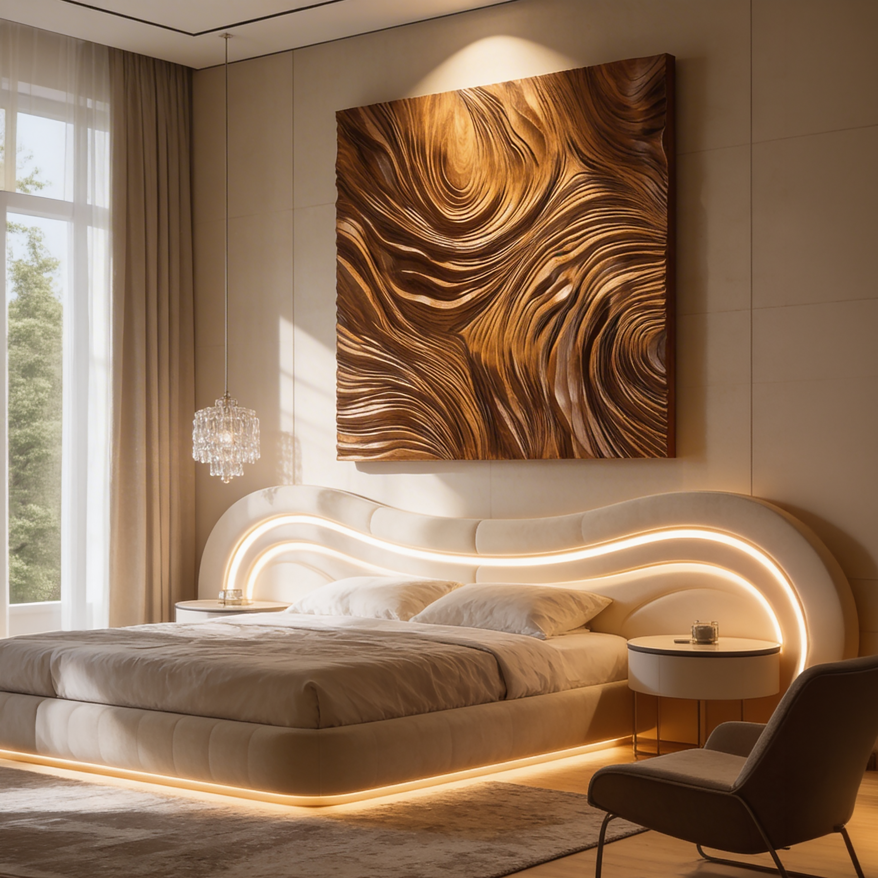 Rustic Abstract Wood Wall Art For Warm Living Room Decor SILDTTRWA061