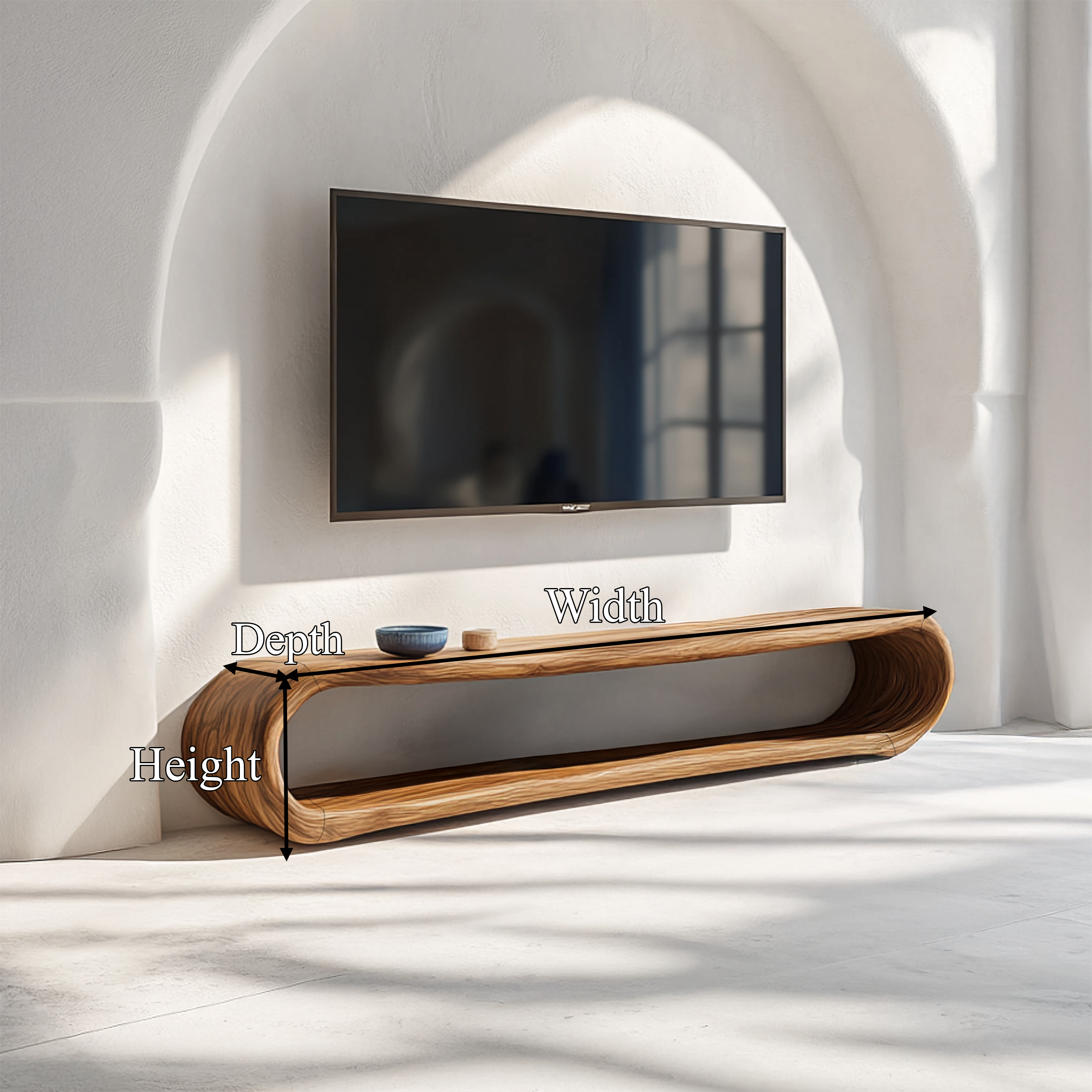 Mediterranean Organic TV Stand Living Room And Bedroom SINLSASC341