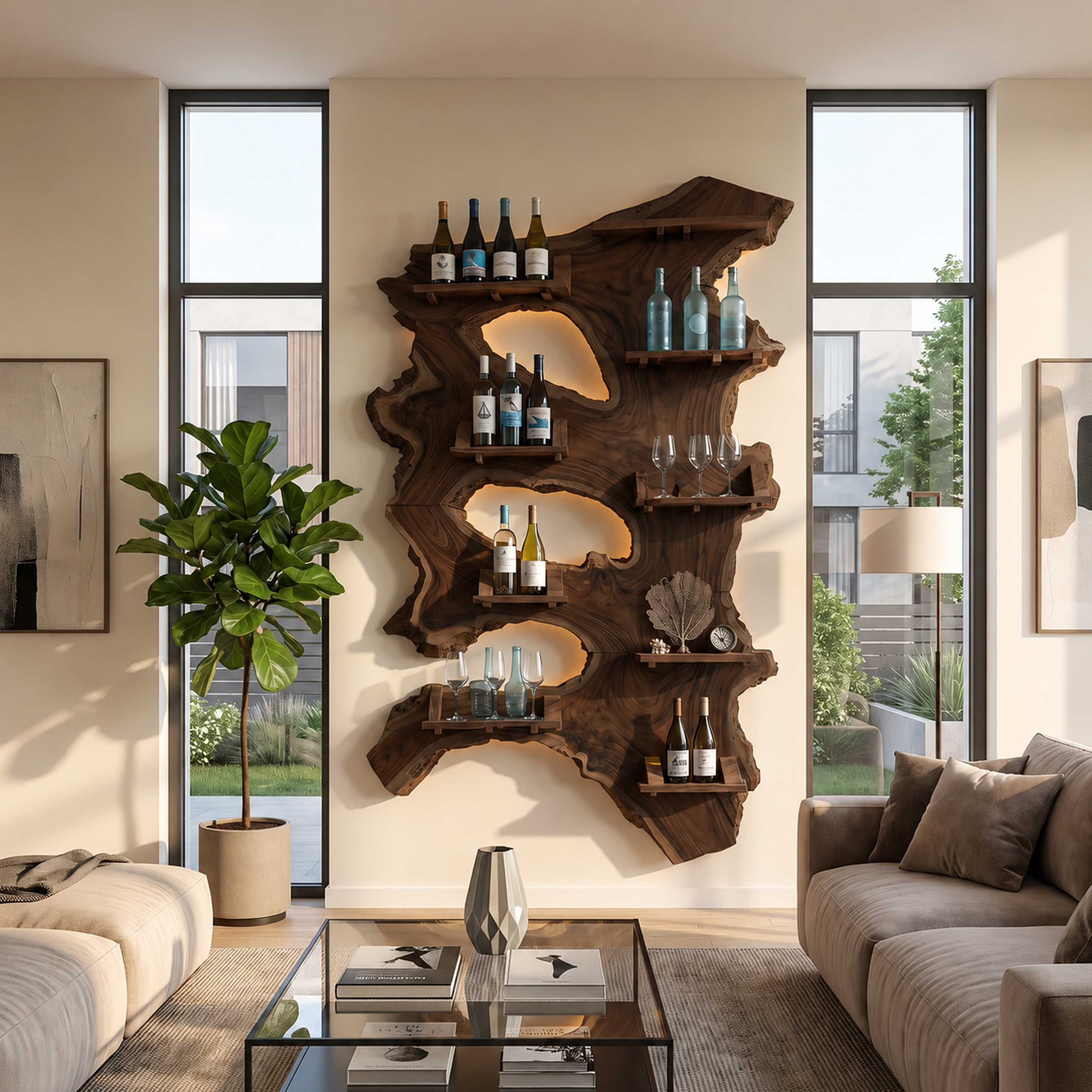 Farmhouse Wine Rack For Furniture Functional Decor SILDTTRWH028