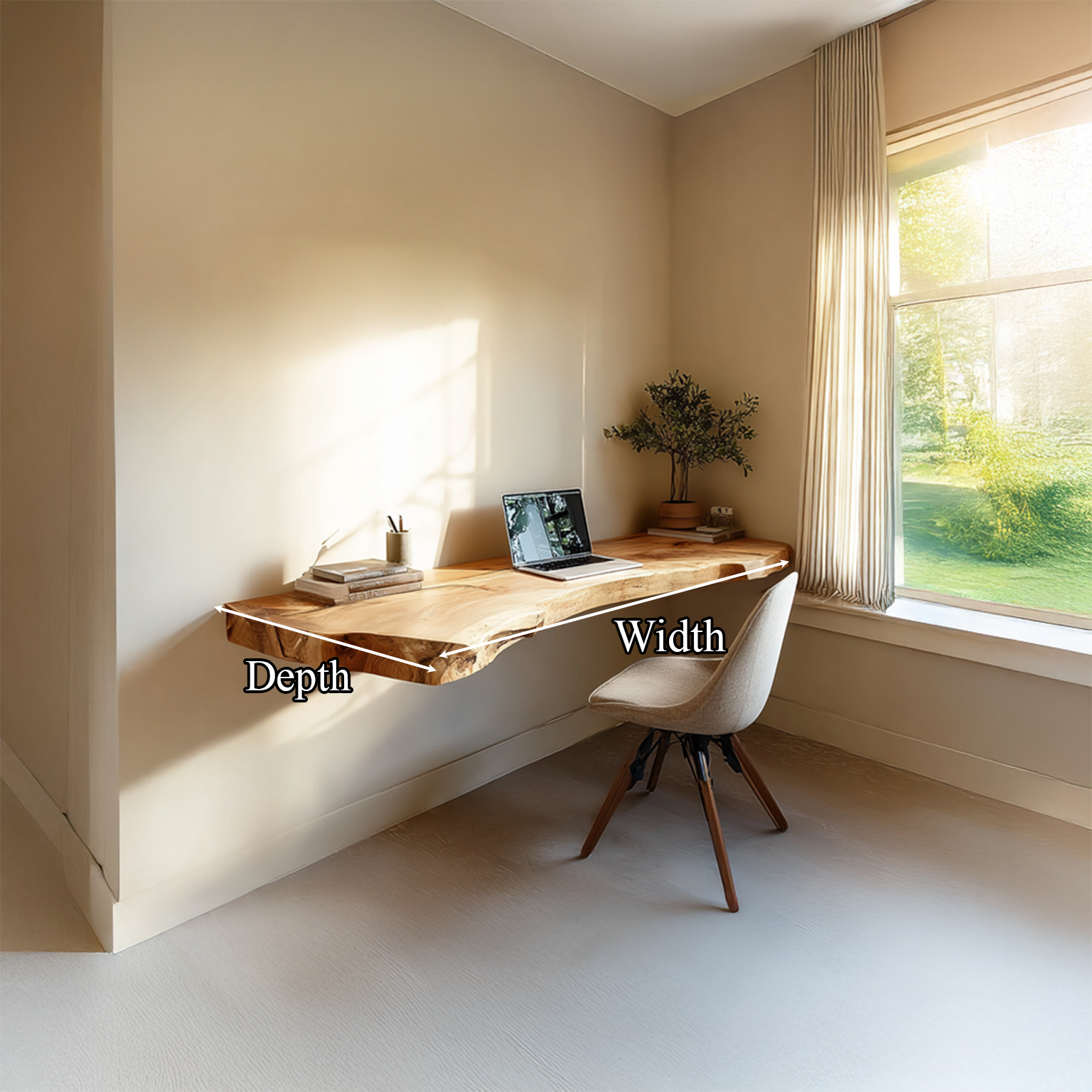 Mid Century Floating Desk Living Home Office SINLSAFL104