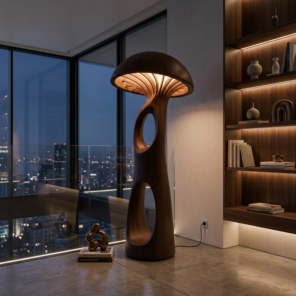 Mid Century Mushroom Floor Lamp For Cozy Corner SILDTTNLAM007