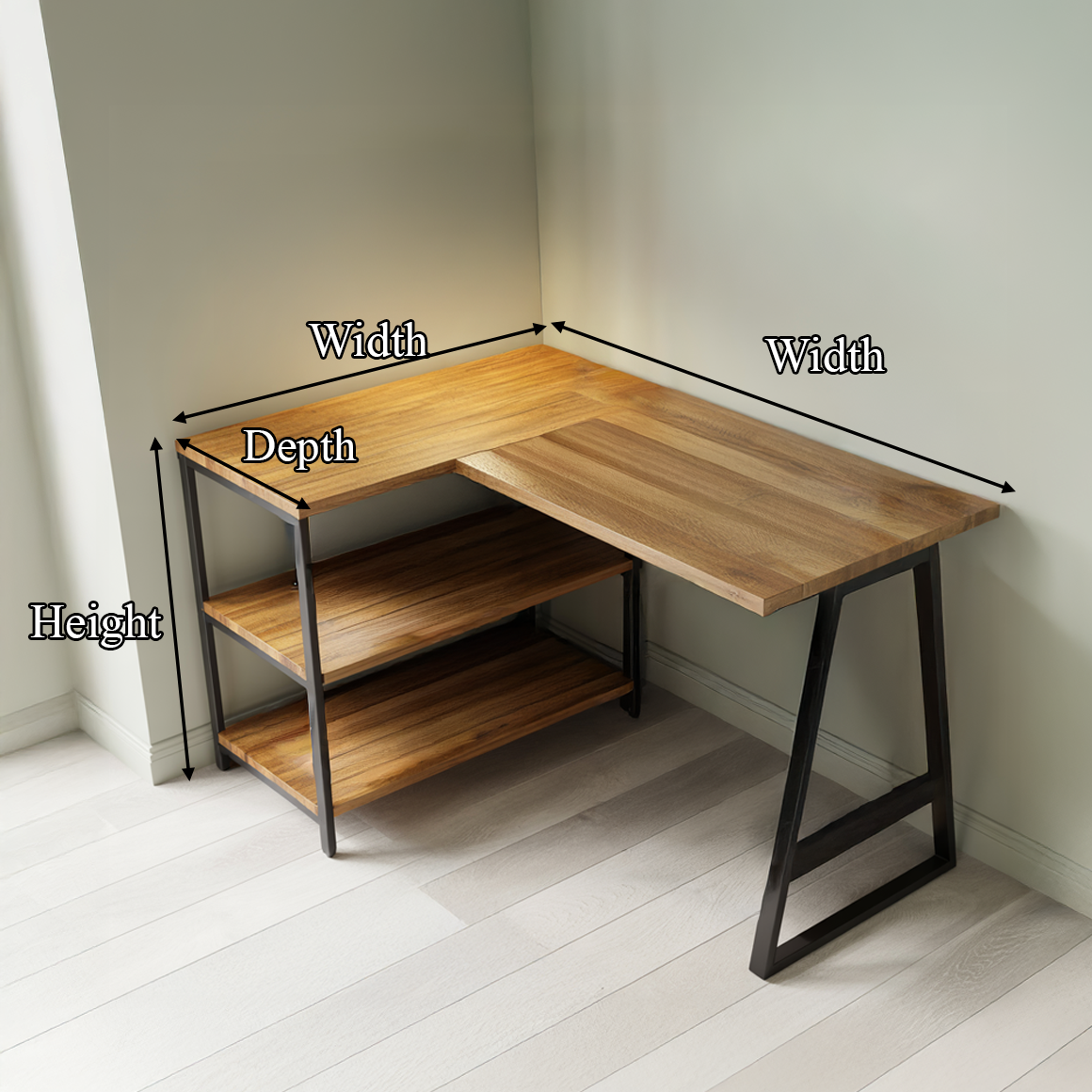 Modern Organic Line Corner Office Desk Work Room And Bedroom SINLSADK078