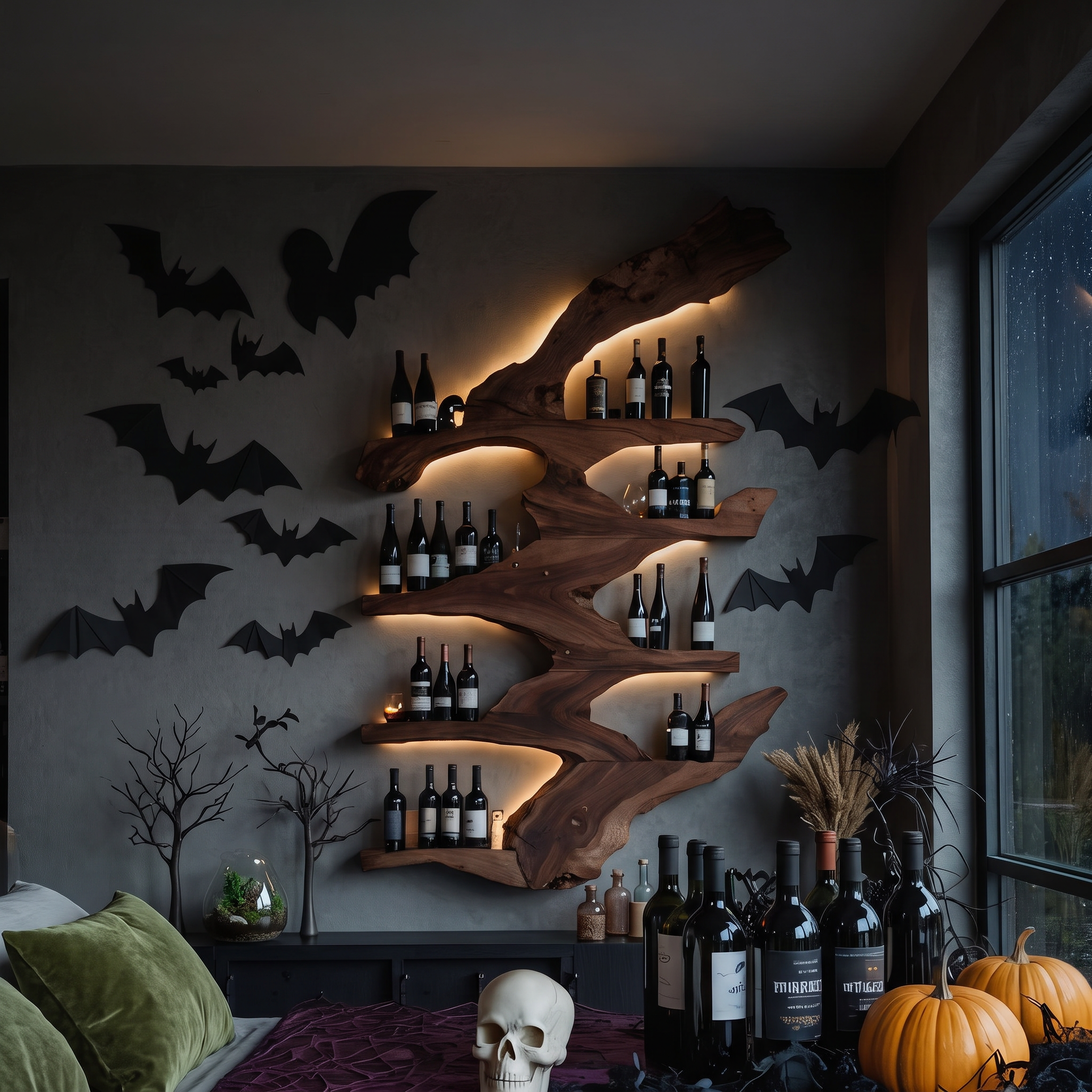 Modern Live Edge Wine Holder For Kitchen Halloween Furniture Ideas SILDTTRHWH003