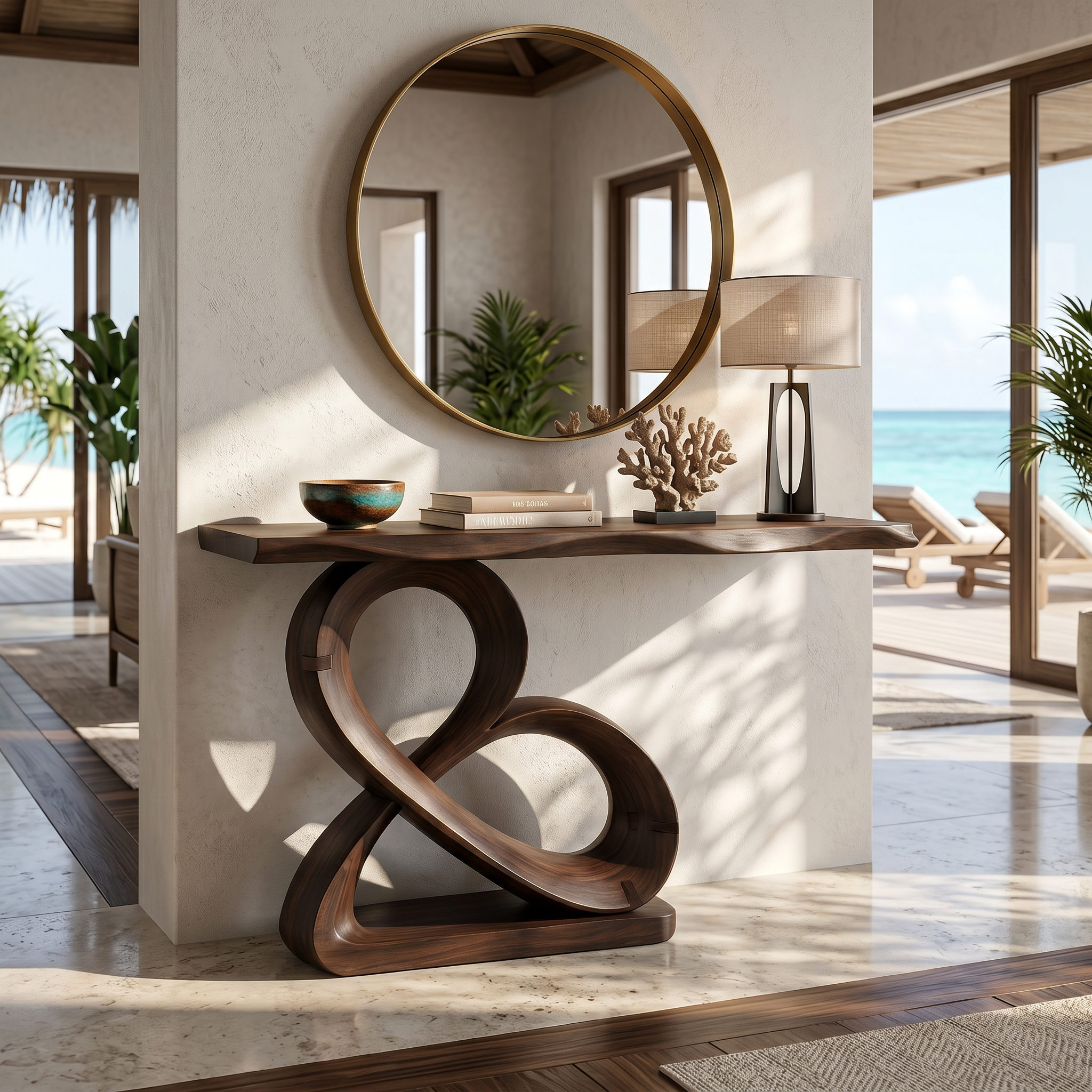 Luxury Loop Base Console Table Designer Hallway SILDTTRCS098