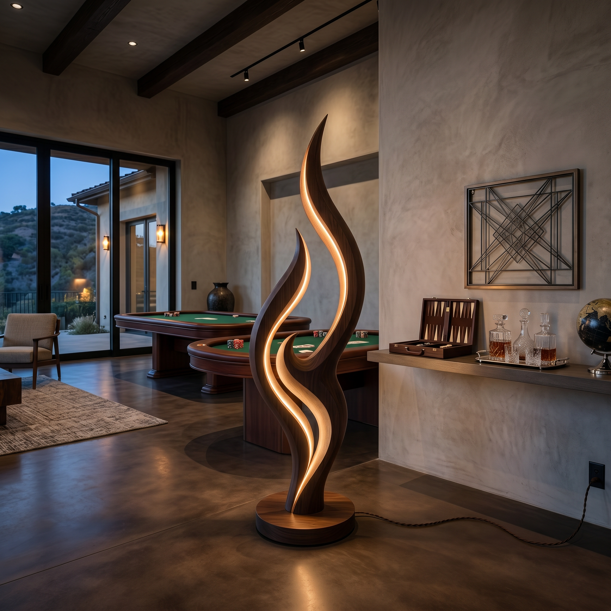 Contemporary Double Wave Lamp For Lounge Area SILDTTNLAM038