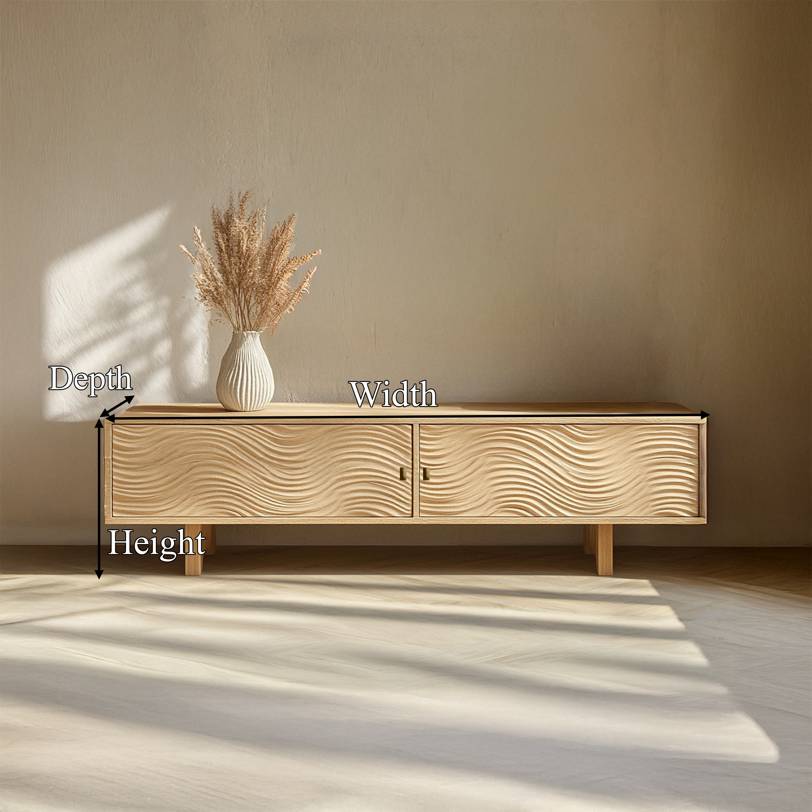 Mediterranean Natural Sideboard Living Room And Entryway SINLSASC345