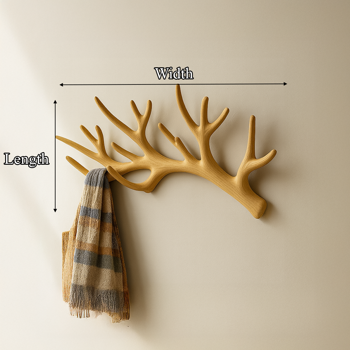 Rustic Antler Wall Rack Farmhouse Decor SINLSATCR023