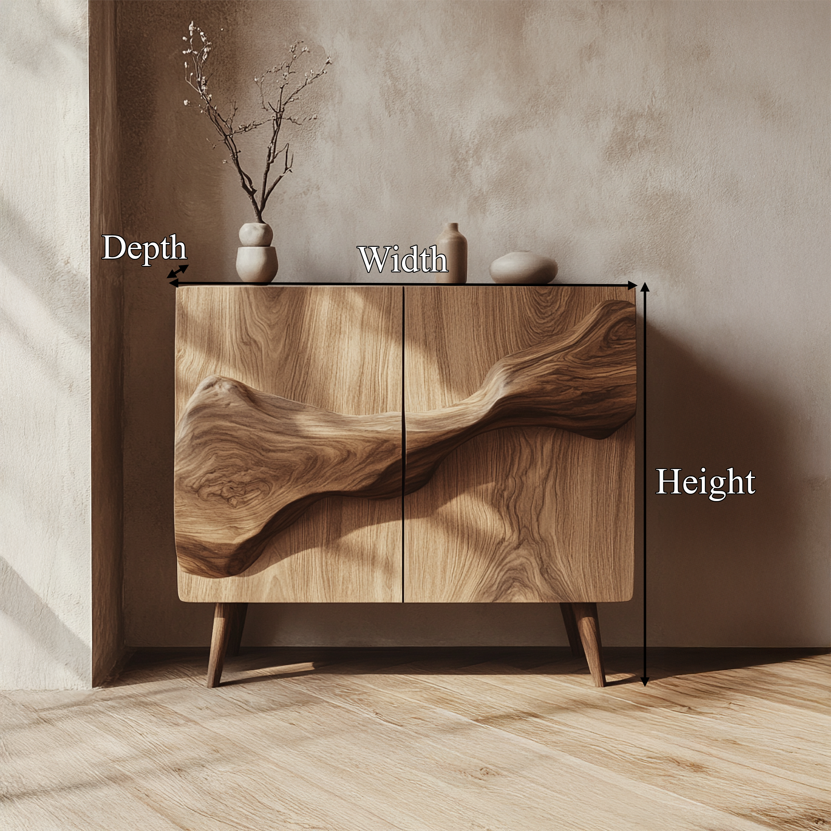 Rustic Organic Accent Cabinet Living Room And Hallway SINLSASC348