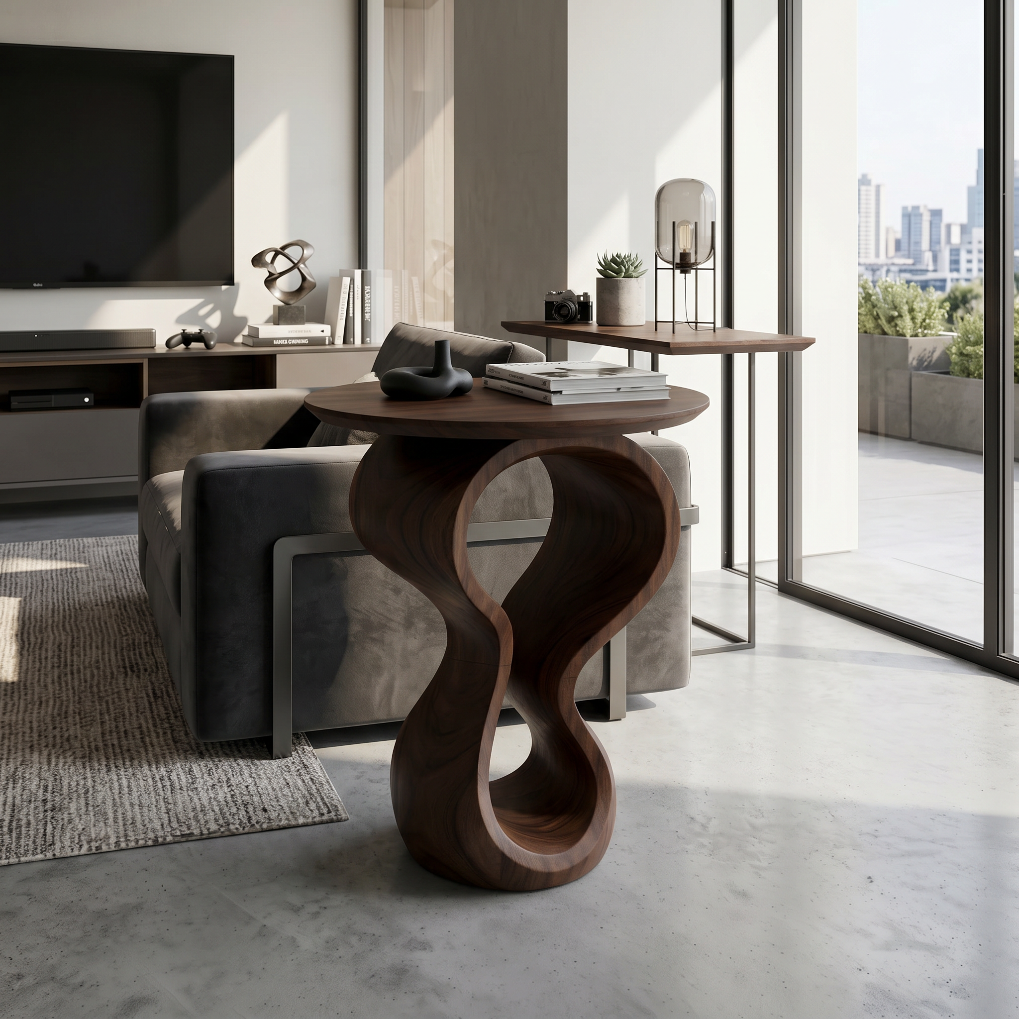 Organic Twisted End Table Villa Living Room SILDTTRSTA040