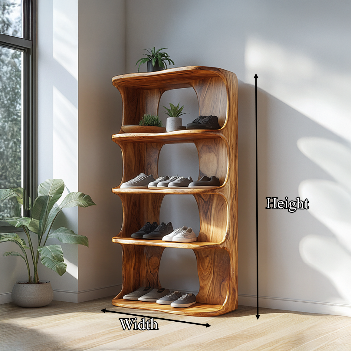 Rustic Modern Shoe Rack Entryway And Bedroom SINLSASB061