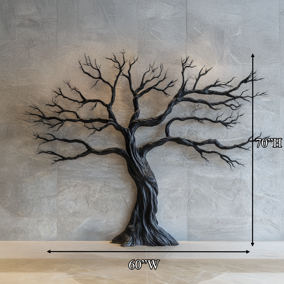 Rustic Tree Wall Art For Living Room And Interior Wall SINLSATBW005