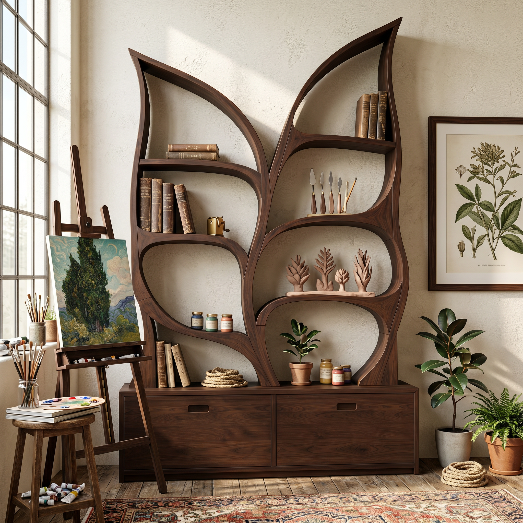 Modern Display Bookshelf For Quiet Reading Room SILDTTNBS042