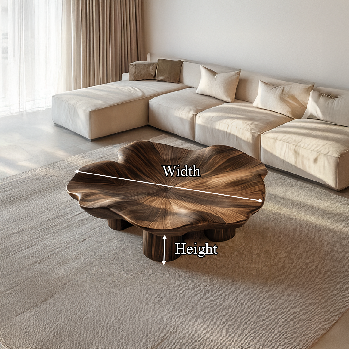 Organic Sculptural Flower Coffee Table Living Room Lounge Room SINLSACF191