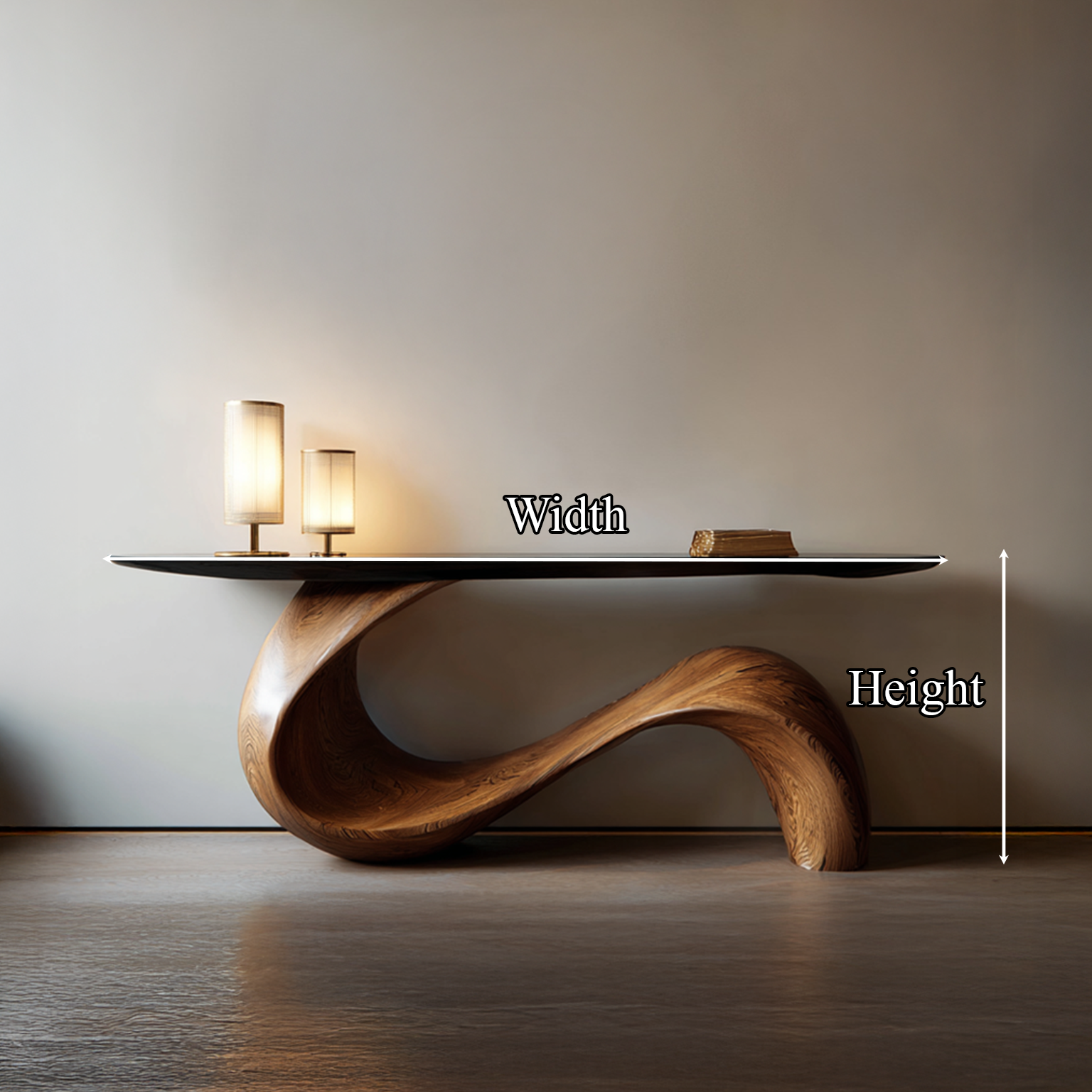 Midcentury Sculptural Console Table Entryway SINLSACS108