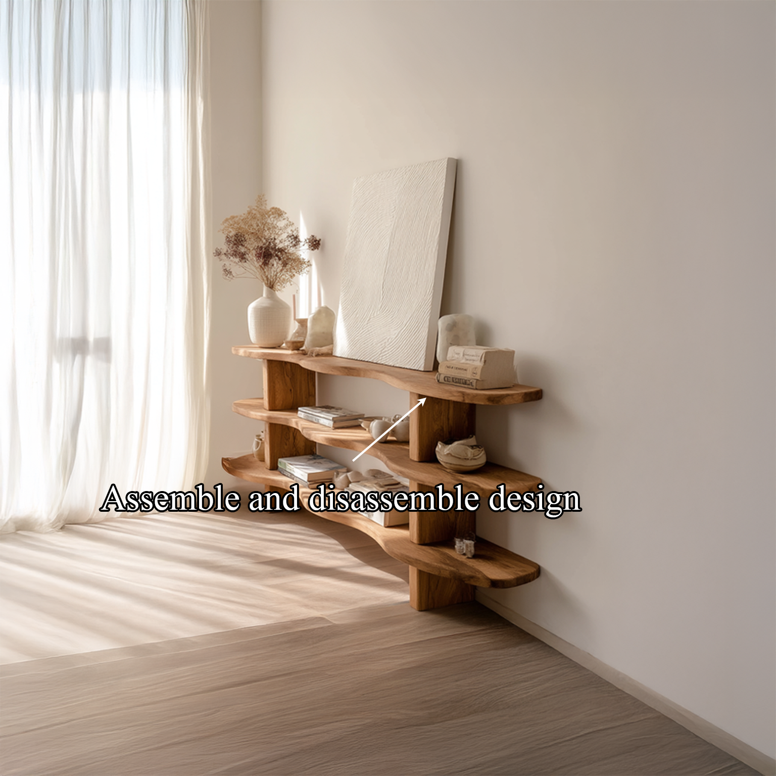 Rustic Organic Console Table Living Room Or Hallway SINLSASC092