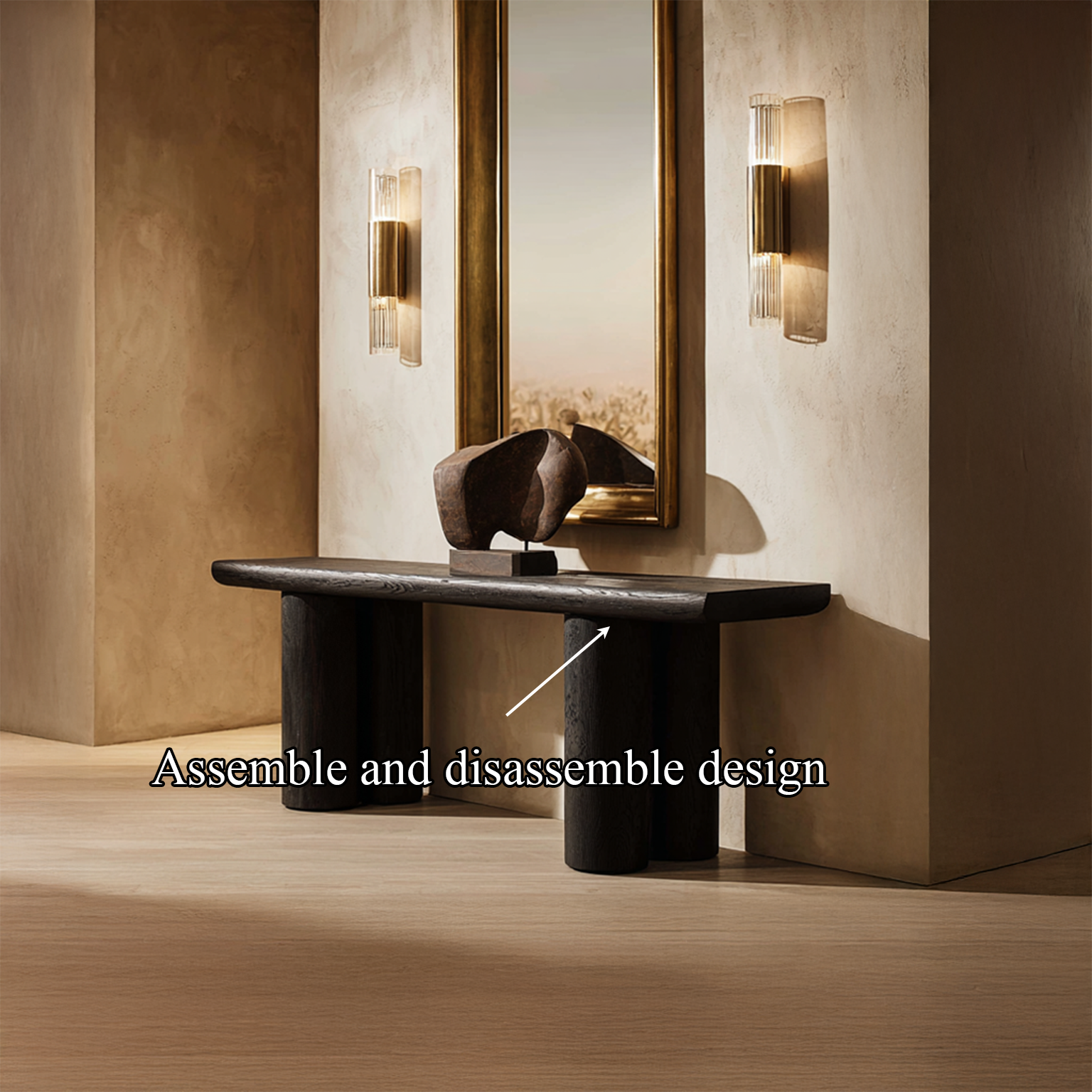 Midcentury Console Table Entryway Room SINLSACS137