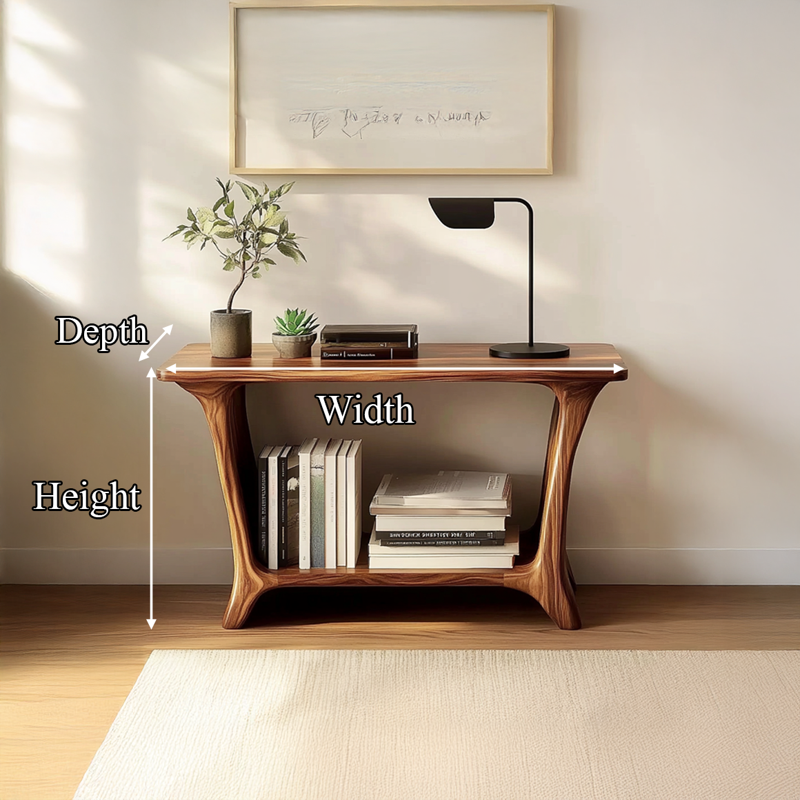 Mid Century Side Table Living Room Storage SINLSABT107