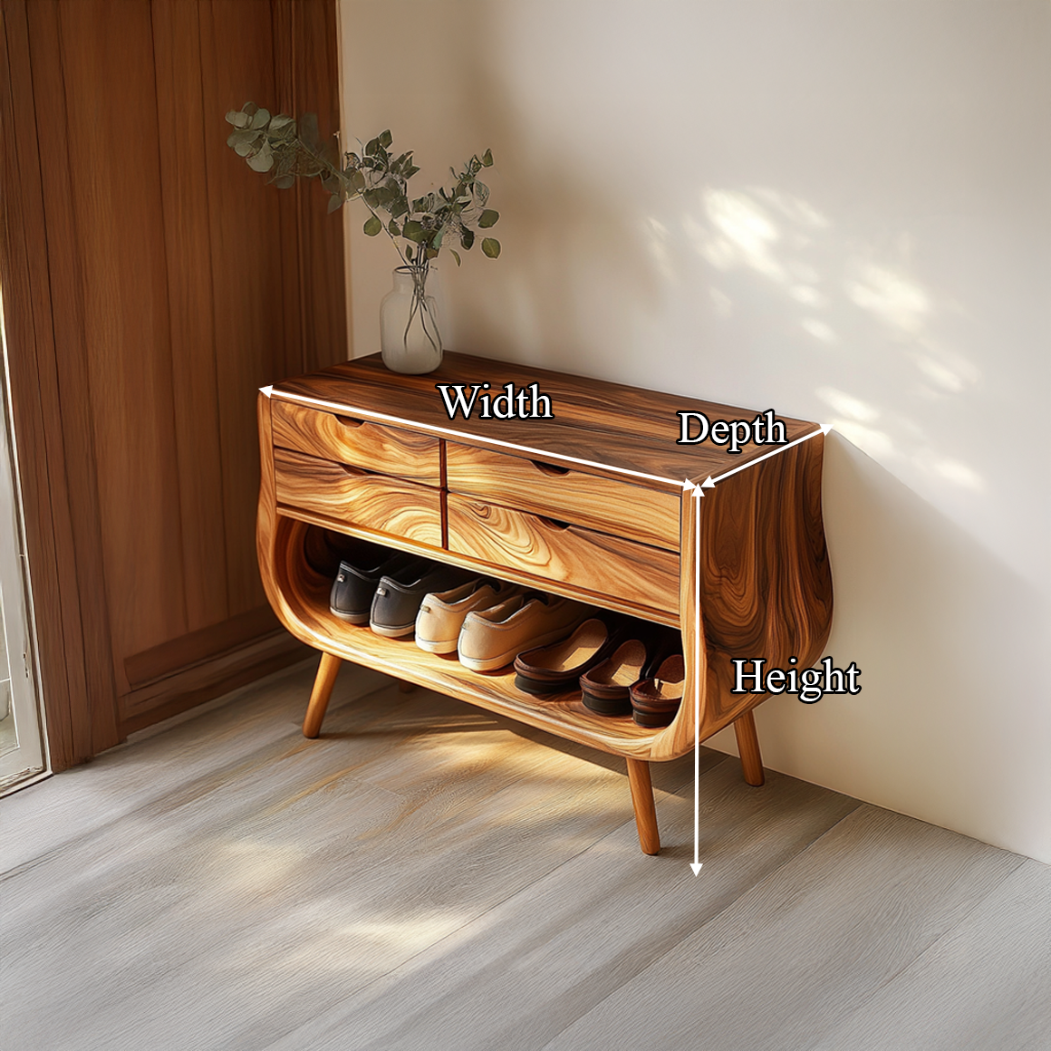 Mid Century Soft Shape Shoe Organizer Entryway And Reading Room SINLSASB067