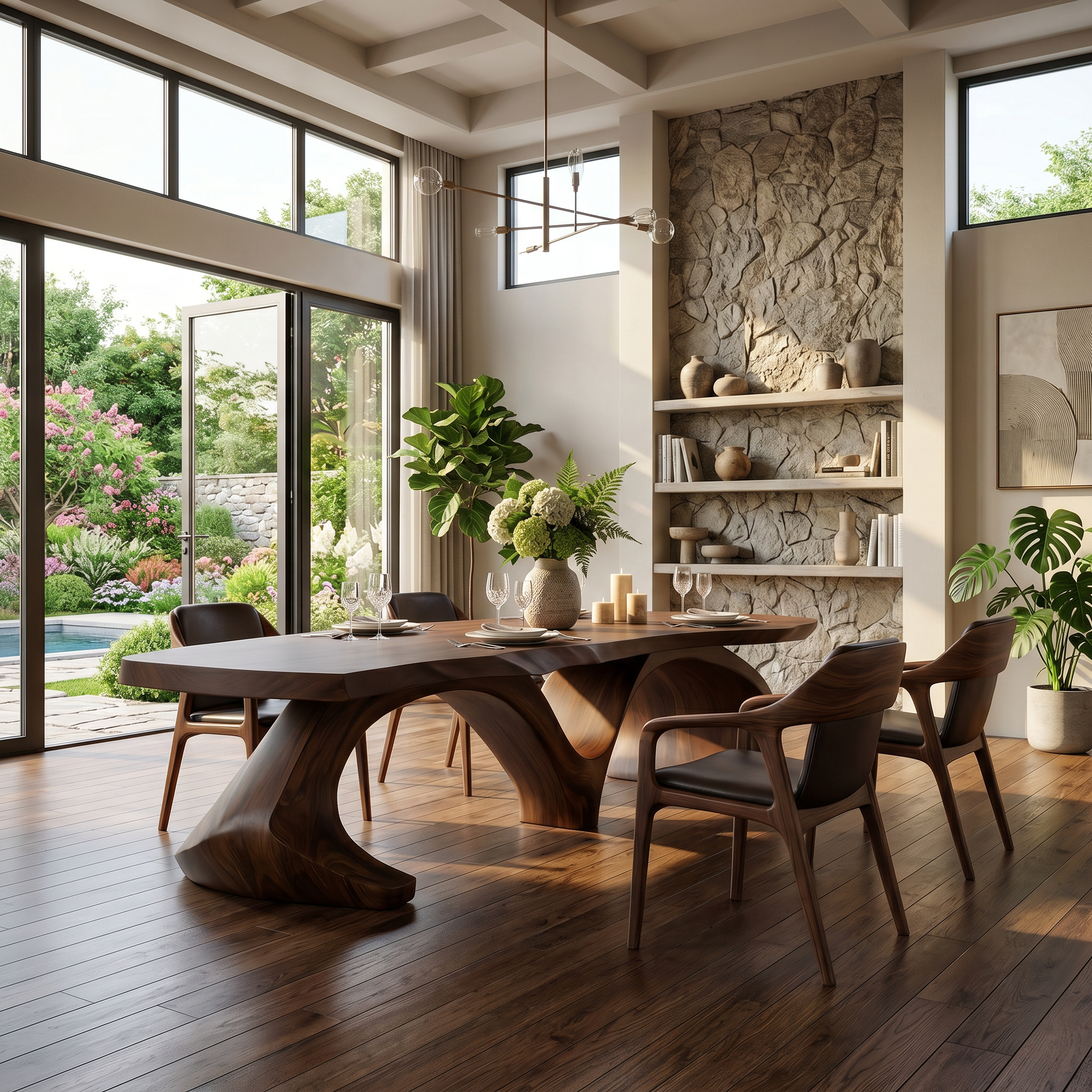 Modern Slab Dining Table For Formal Dining Room SILDTTNDN016