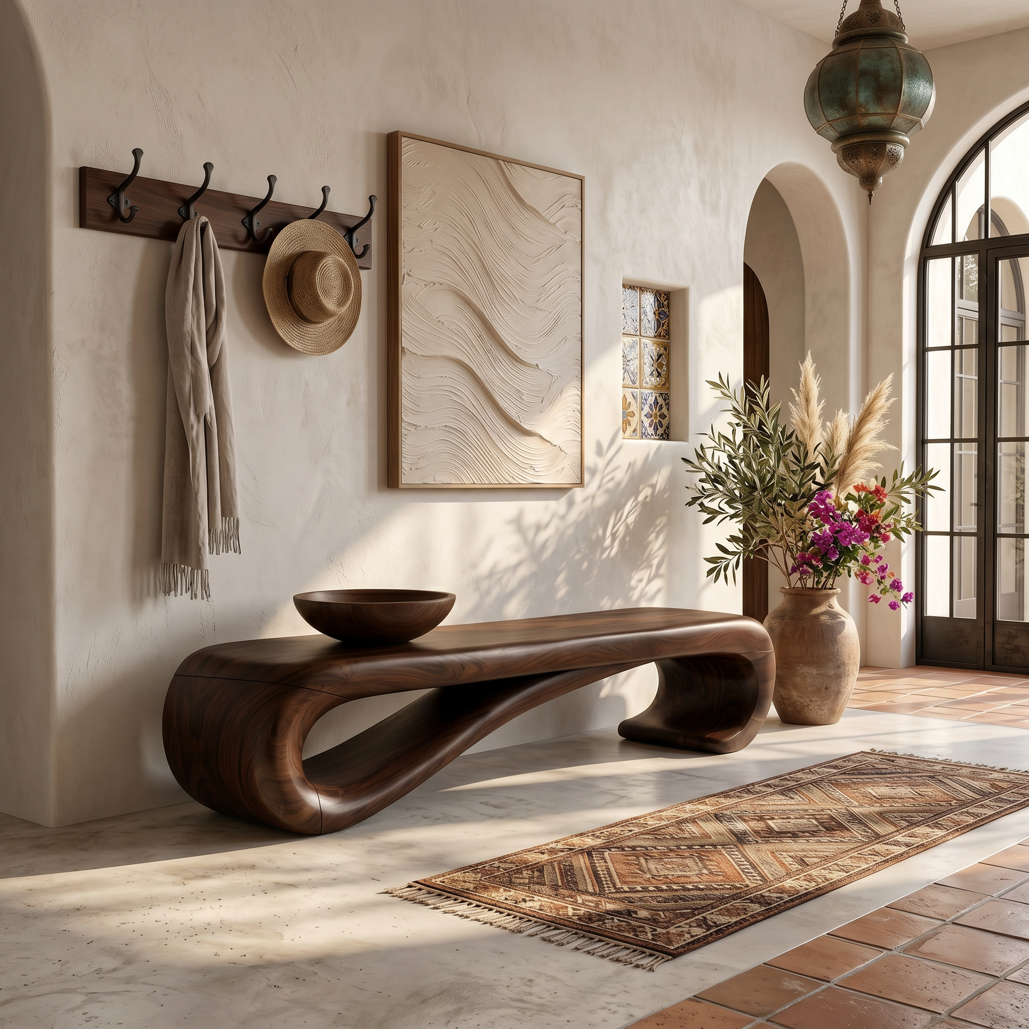 Rustic Wooden Bench Mountain Retreat SILDTTRBEN068