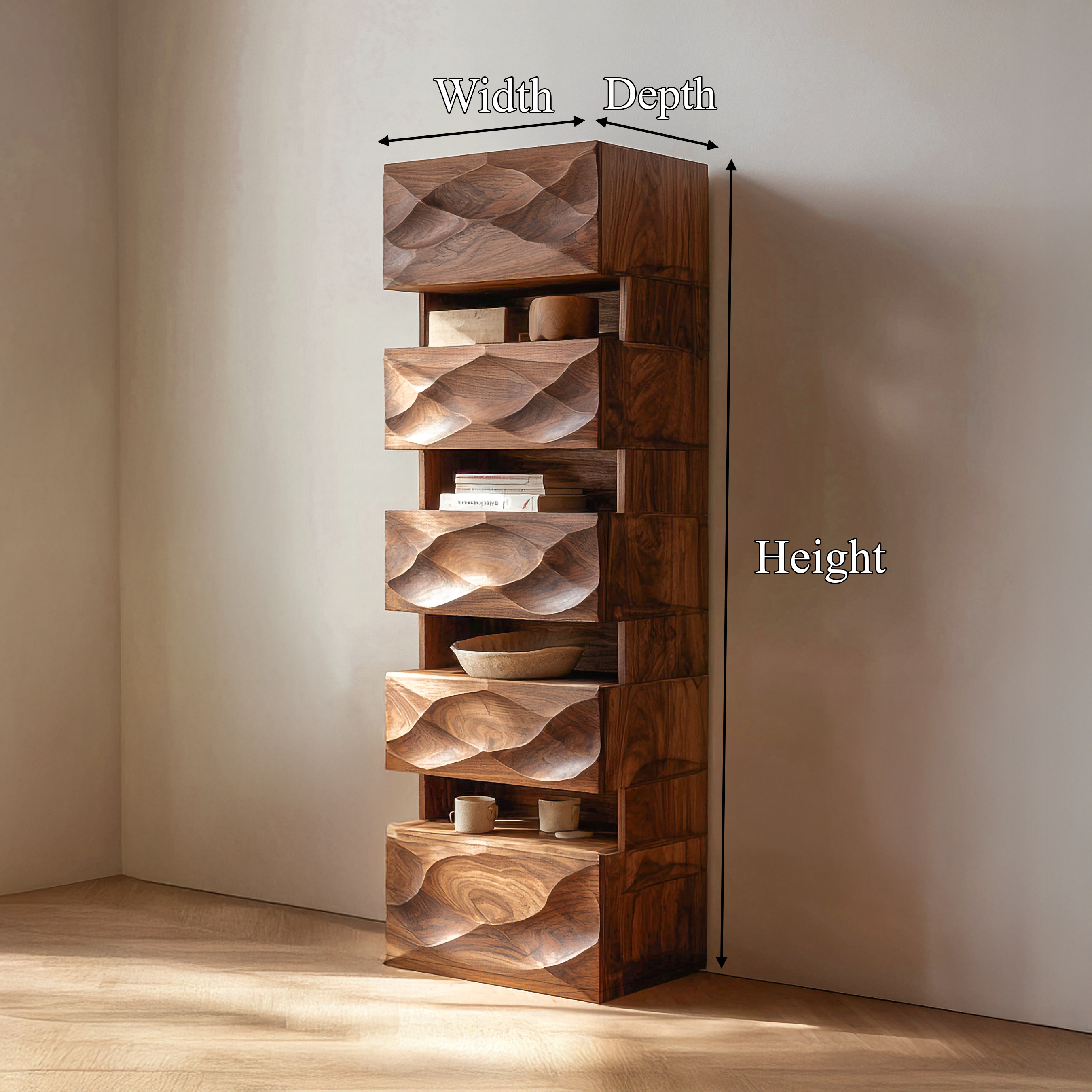 Organic Modern Accent Storage Cabinet For Living Room And Entryway SINLSASC439