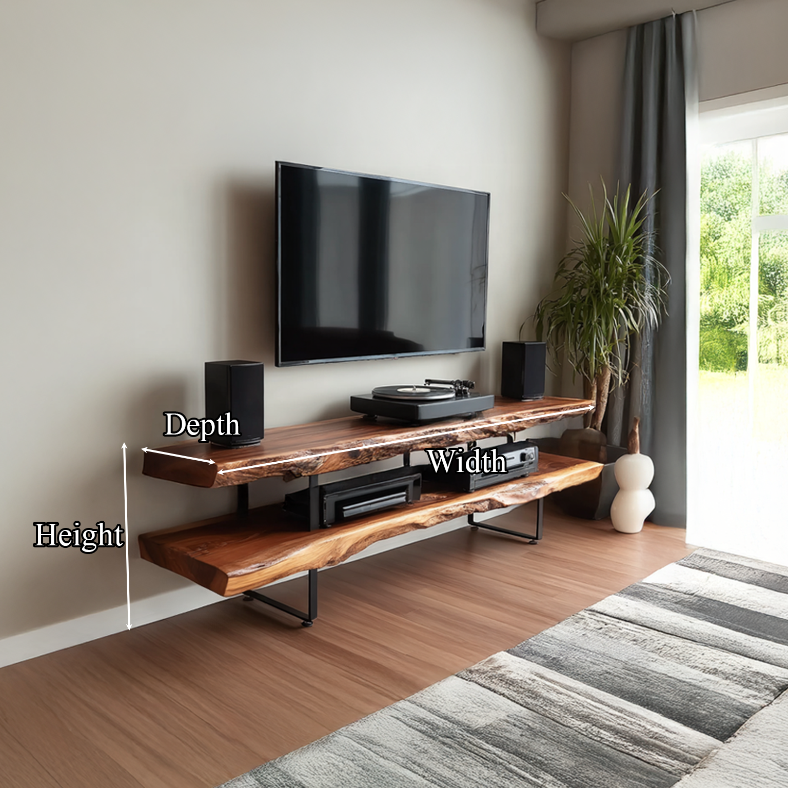 Rustic TV Stand Entryway Decor SINLSACS123