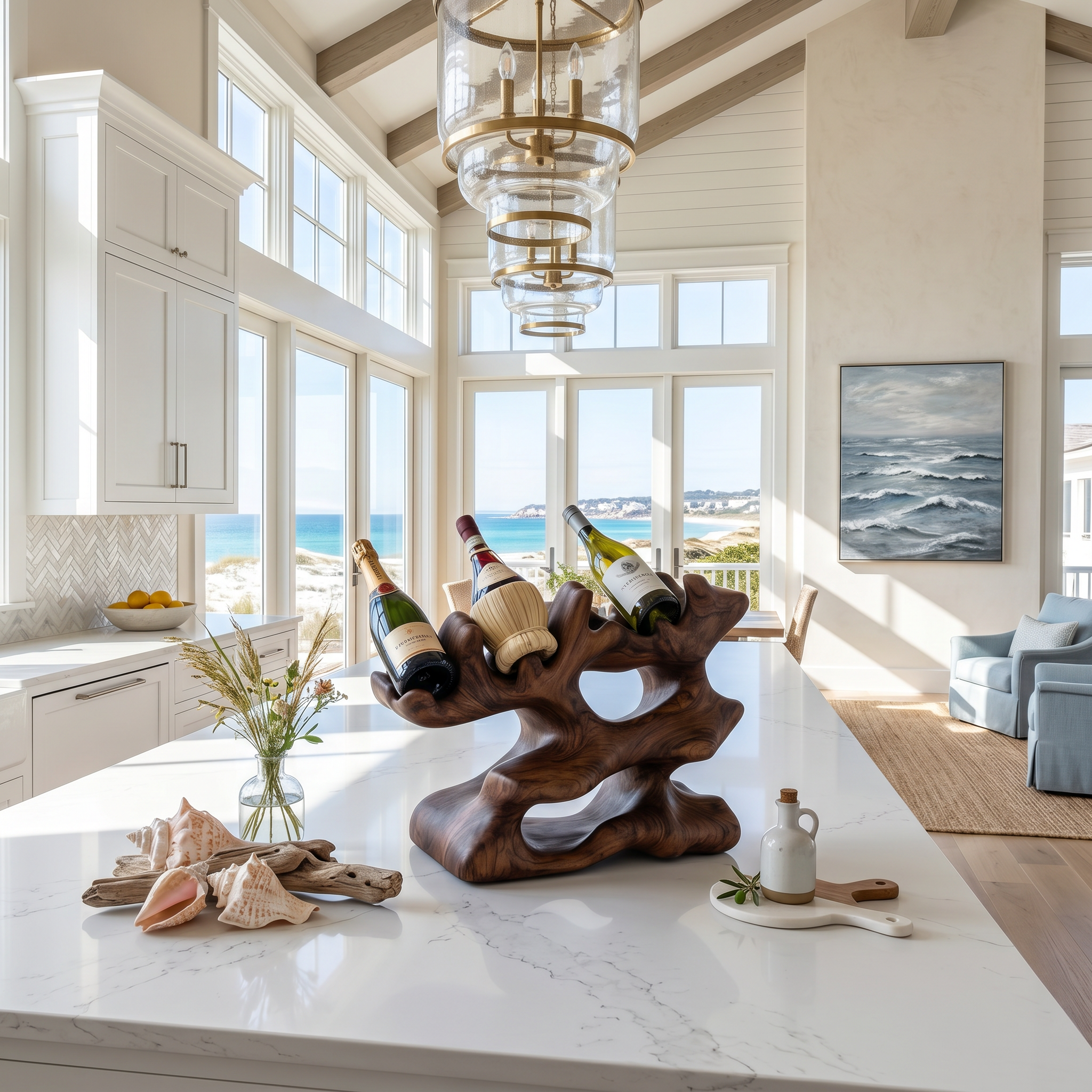 Rustic Wine Rack For Kitchen Island Rustic Feature SILDTTNWH014