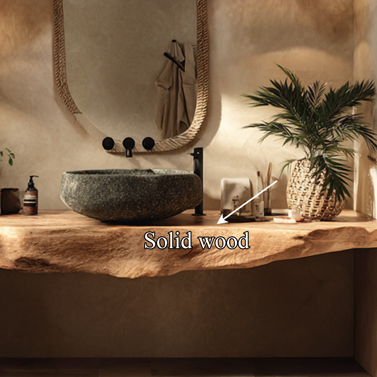 Rustic Floating Shelf Single Vanity Bathroom SINLSABRV088