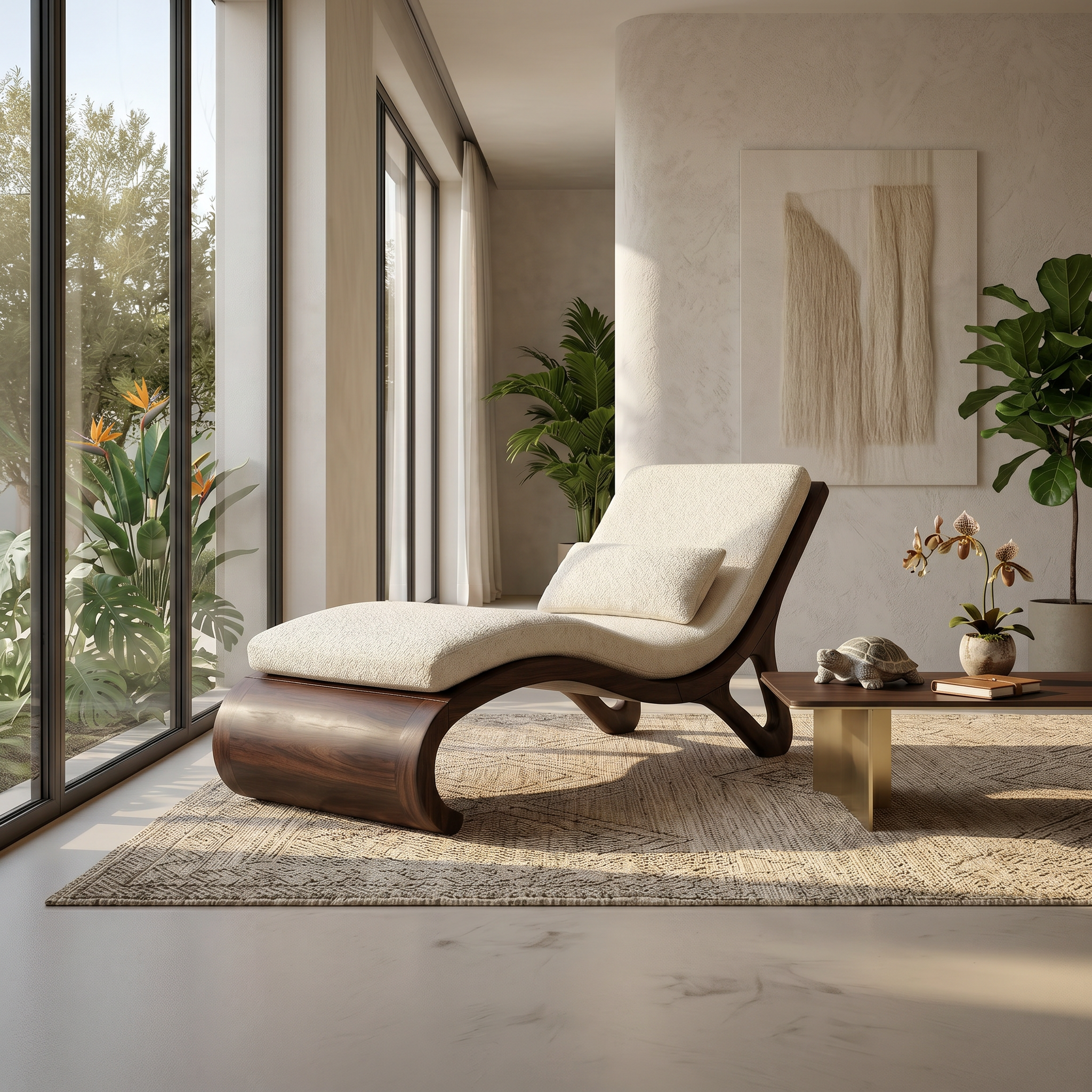 Tropical Luxury Daybed Organic Modern Villa Interior Design SILDTTRDB004