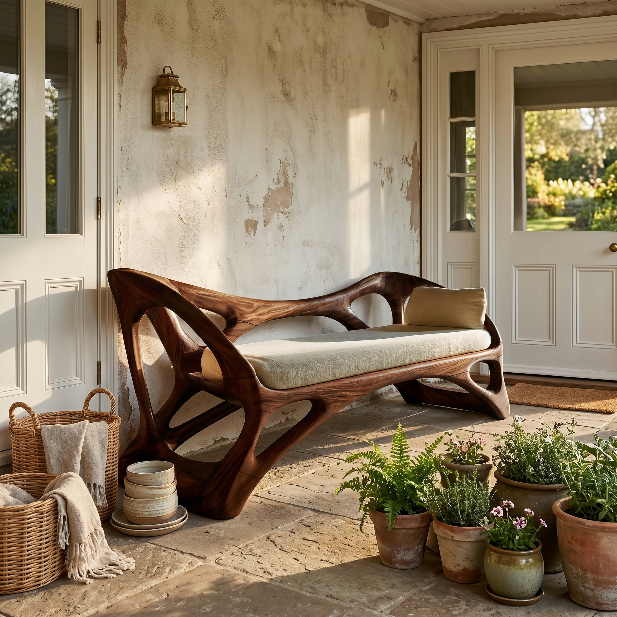 Handcrafted Wooden Bench Boutique Hotel SILDTTRBEN074