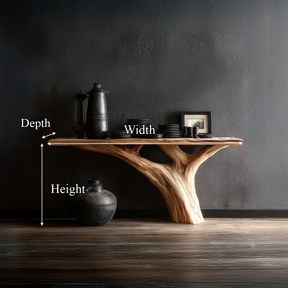 Rustic Tree Console Table Accent Hallway Or Living Room SINLSACS267